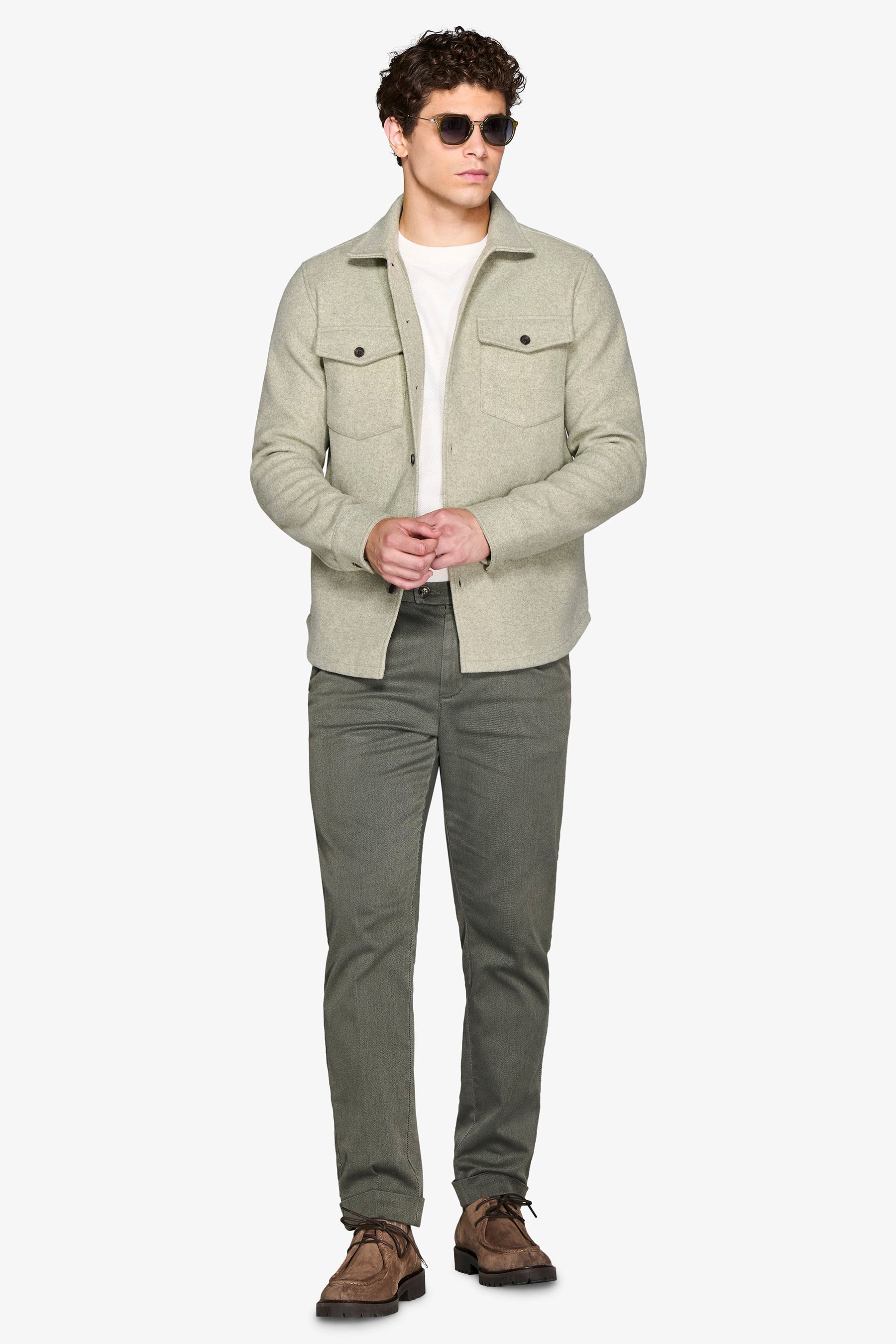 Overshirt flanella salvia-Dan John