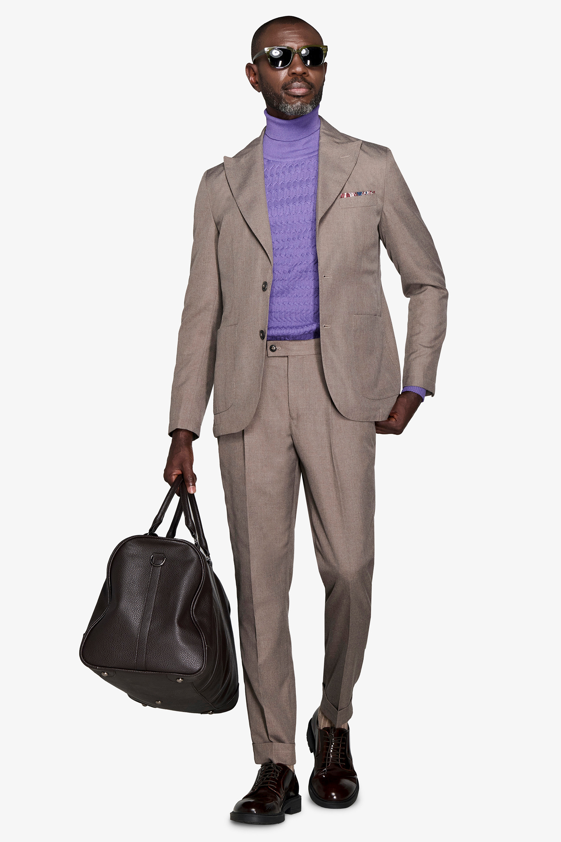 Giacca twill tortora-Dan John