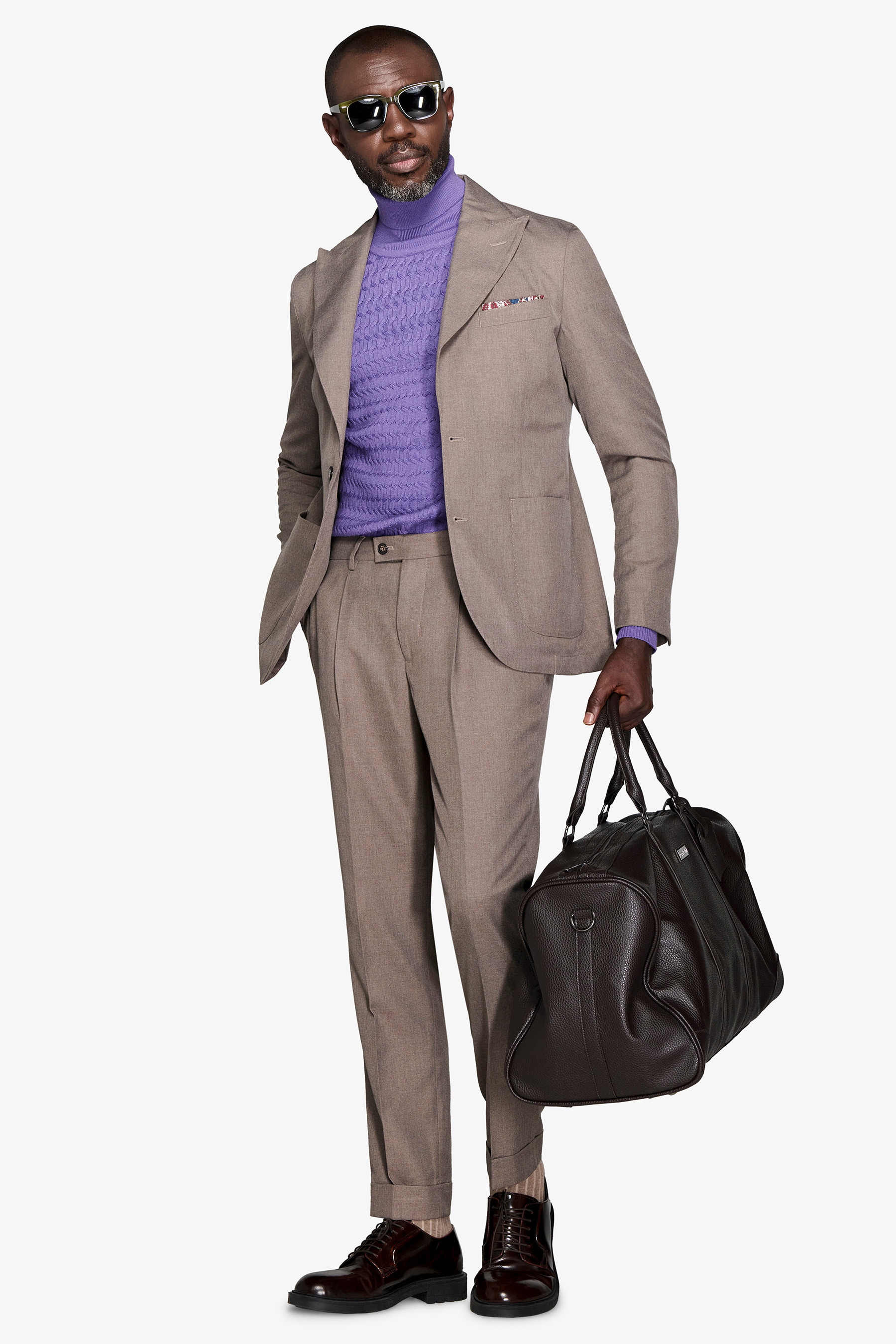 Giacca twill tortora-Dan John