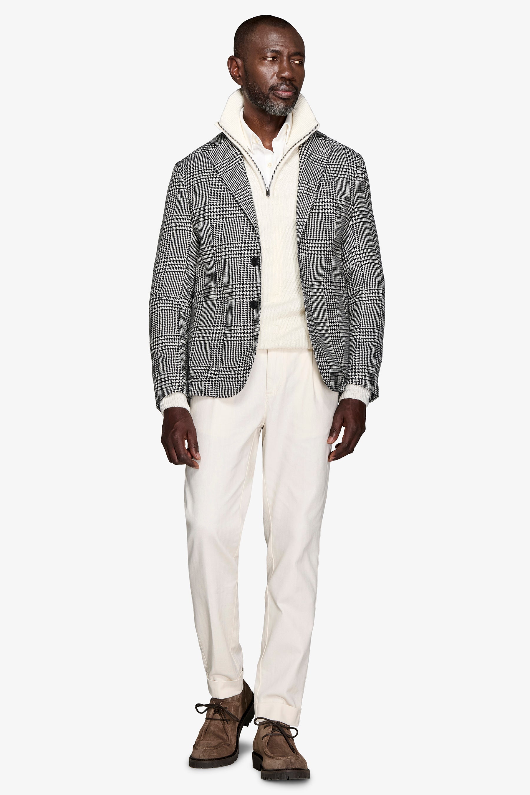 Giacca Principe di Galles nera-Dan John