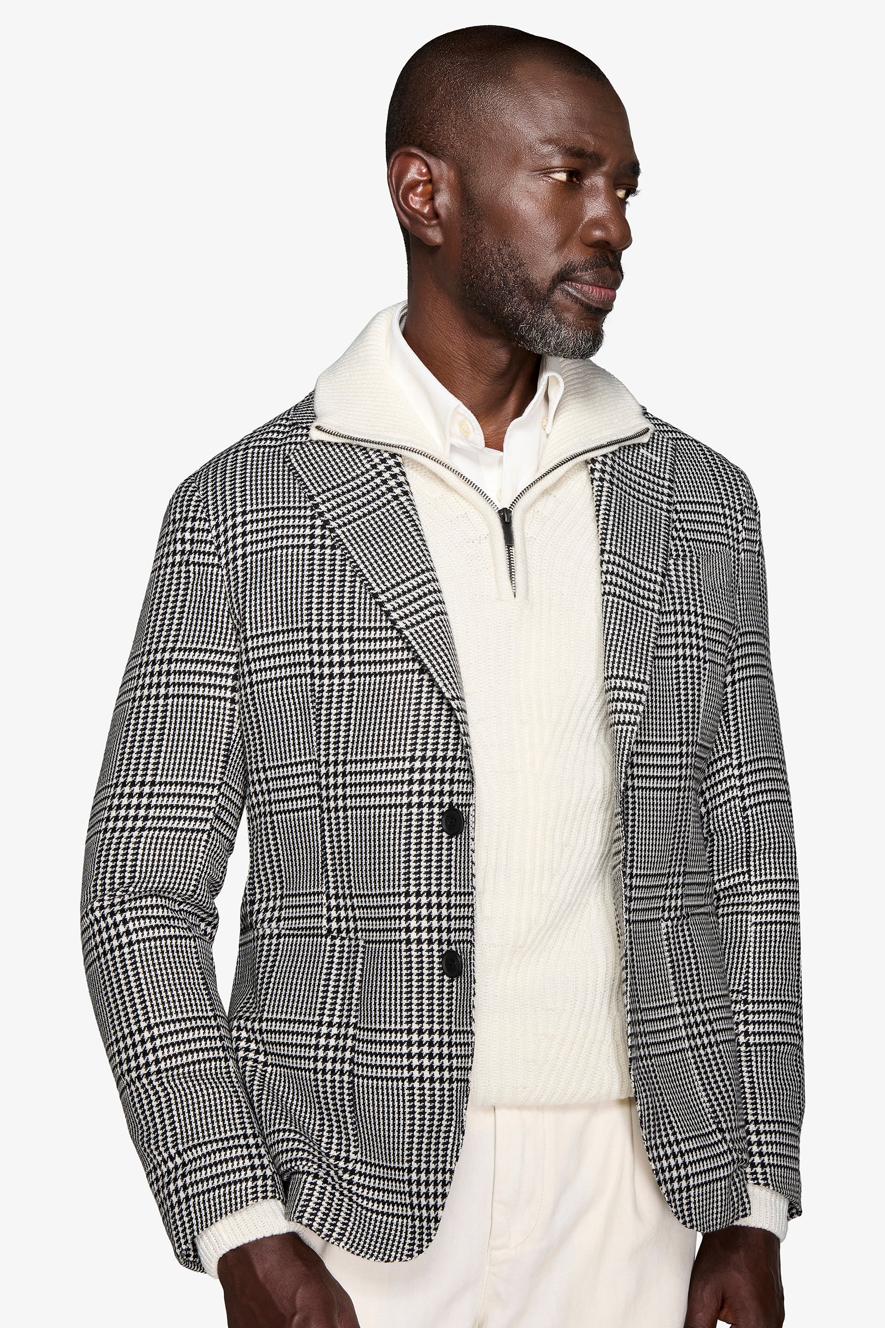 Giacca Principe di Galles nera-Dan John