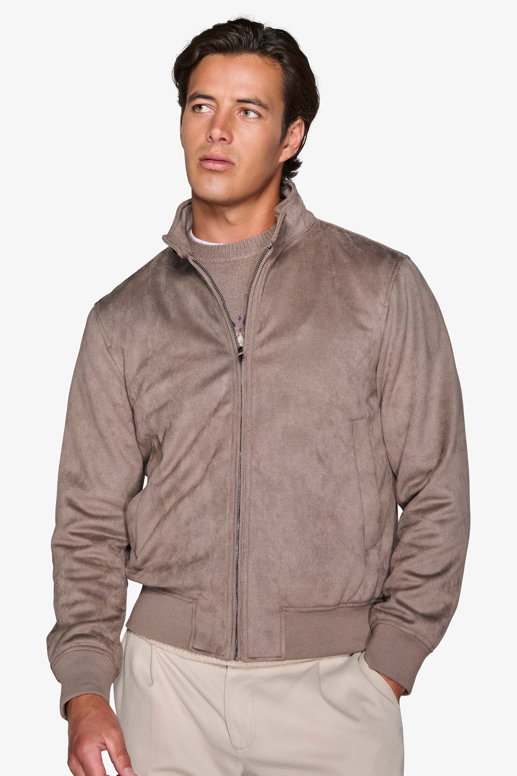 Bomber ecosuede tortora-Dan John