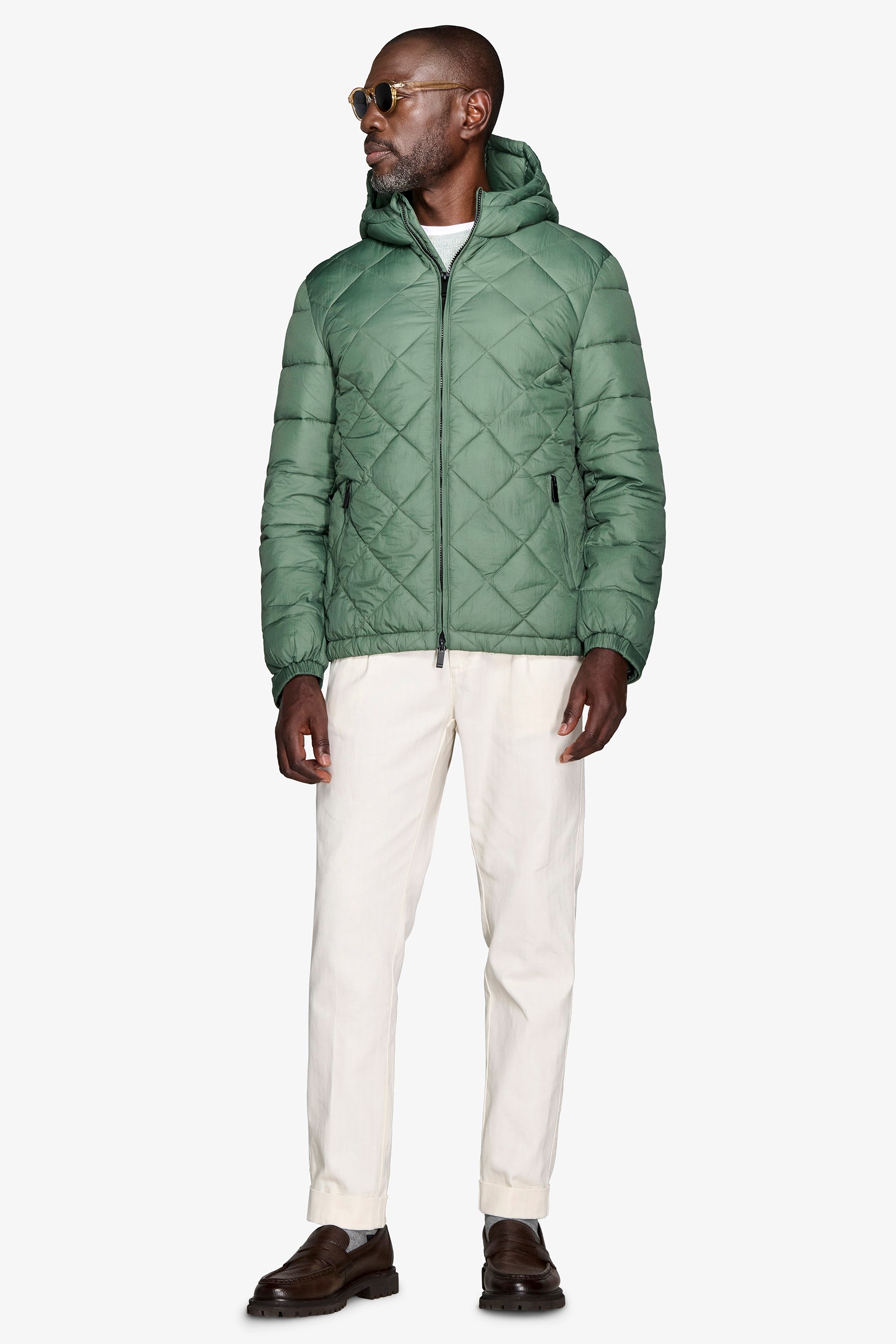 Piumino trapuntato verde "Ready"-Dan John