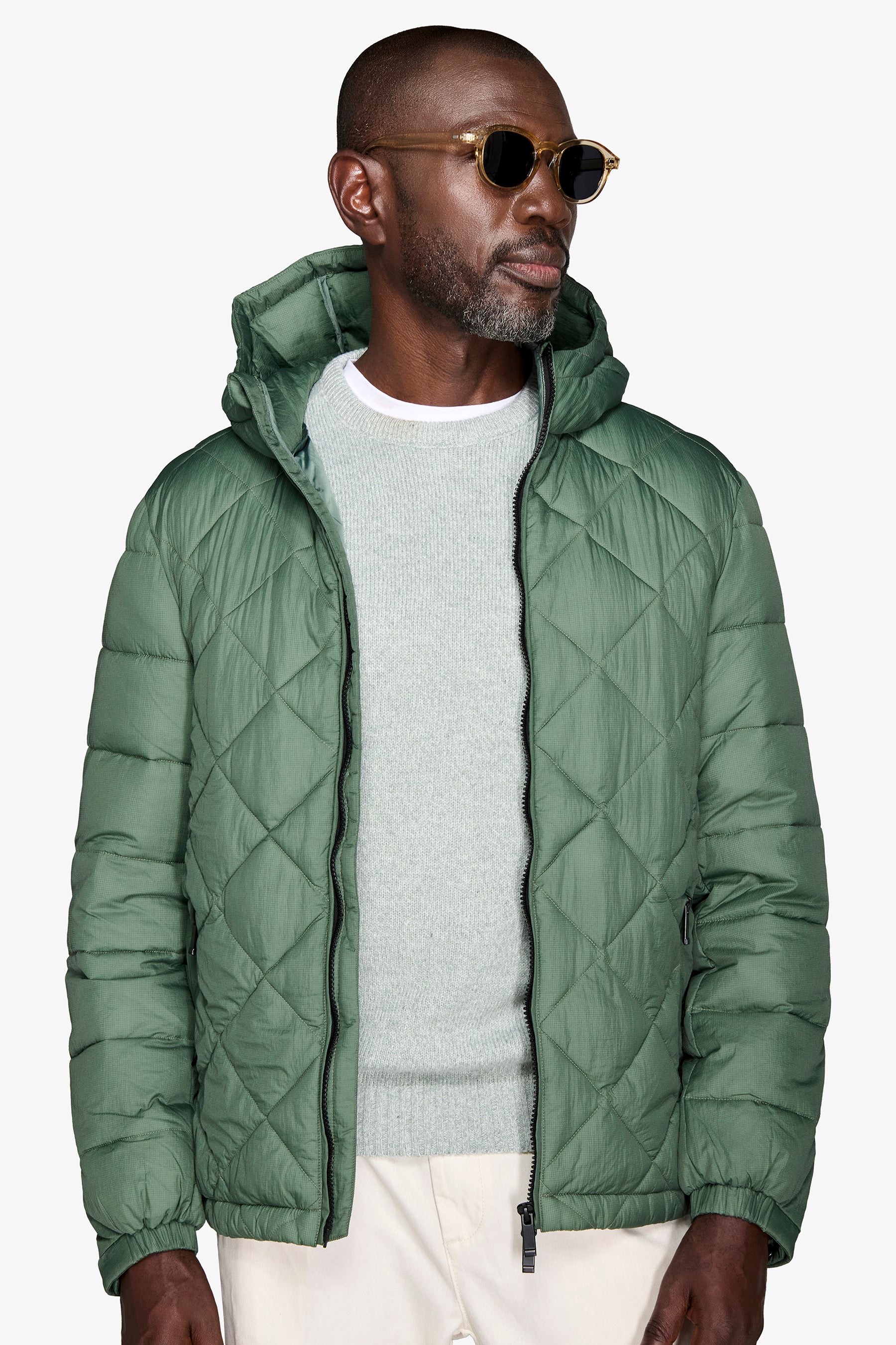 Piumino trapuntato verde "Ready"-Dan John