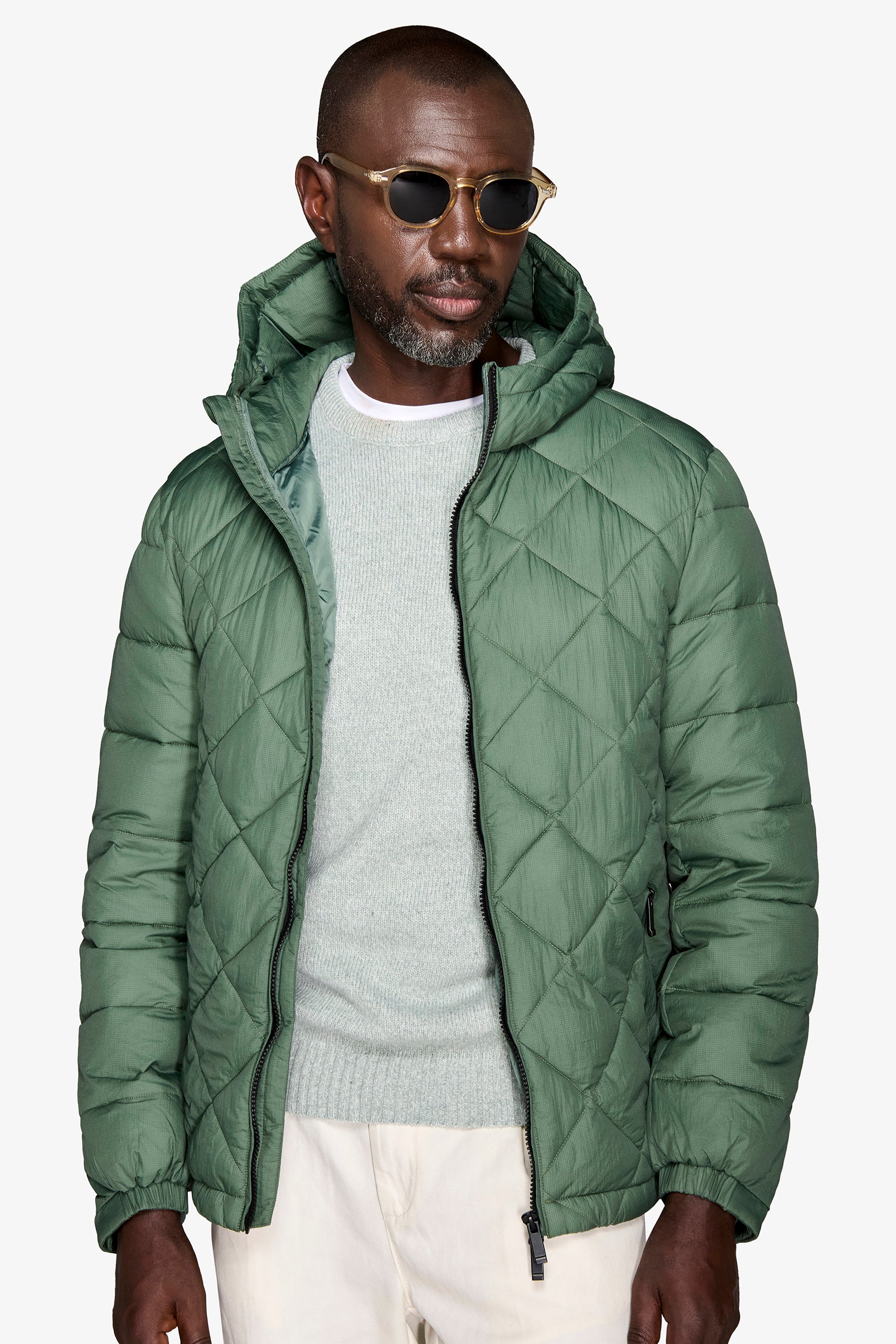 Piumino trapuntato verde "Ready"-Dan John