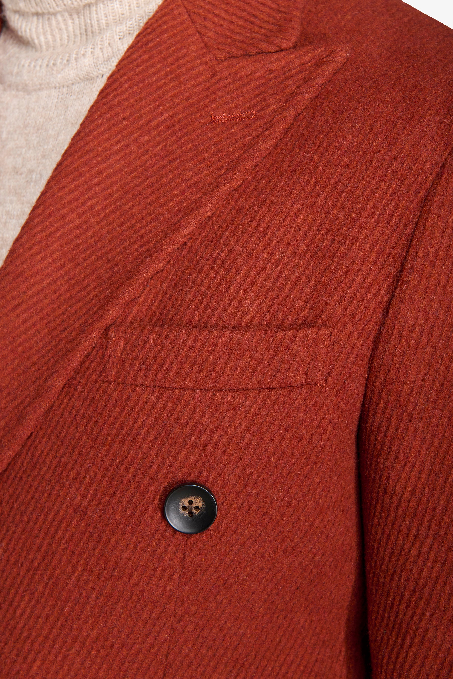 Cappotto doppiopetto cavalry coccio "Pompei"-Dan John