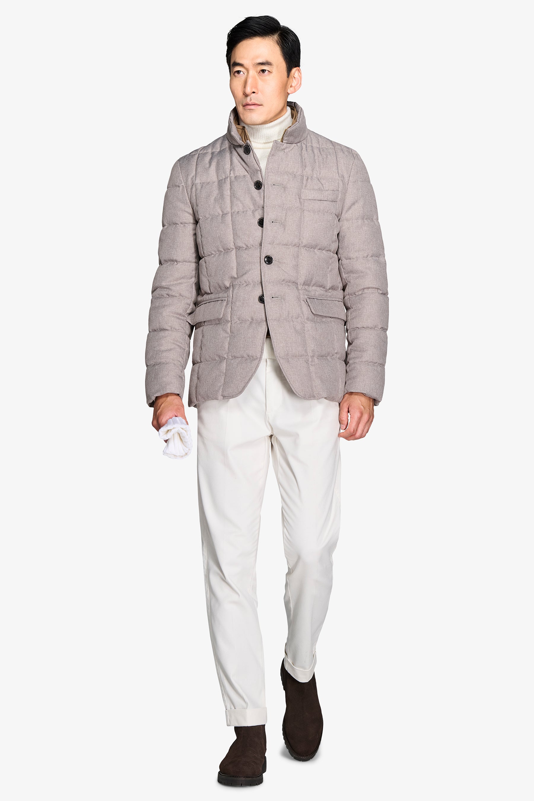 Giubbino trapuntato tortora-Dan John