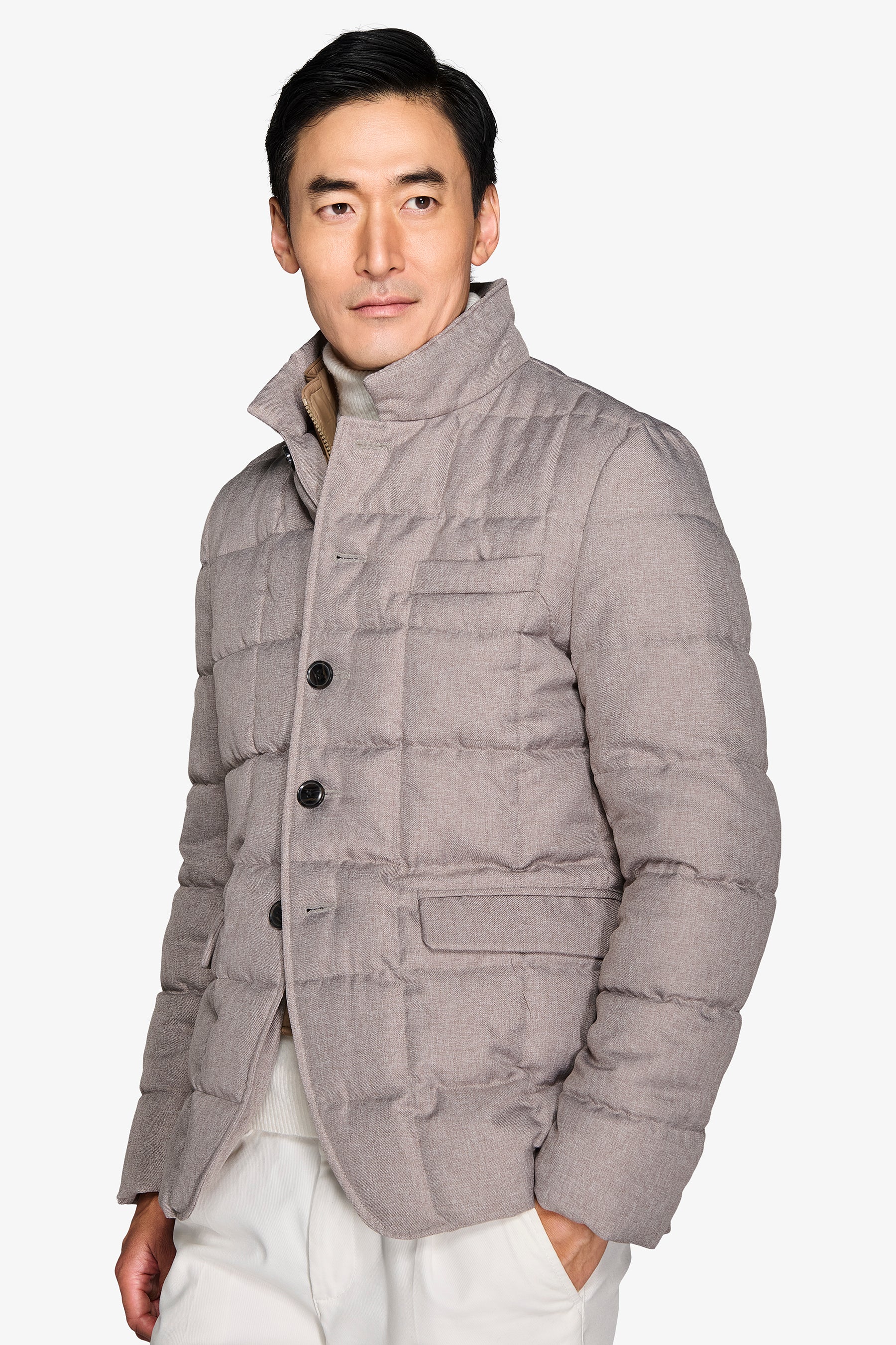 Giubbino trapuntato tortora-Dan John