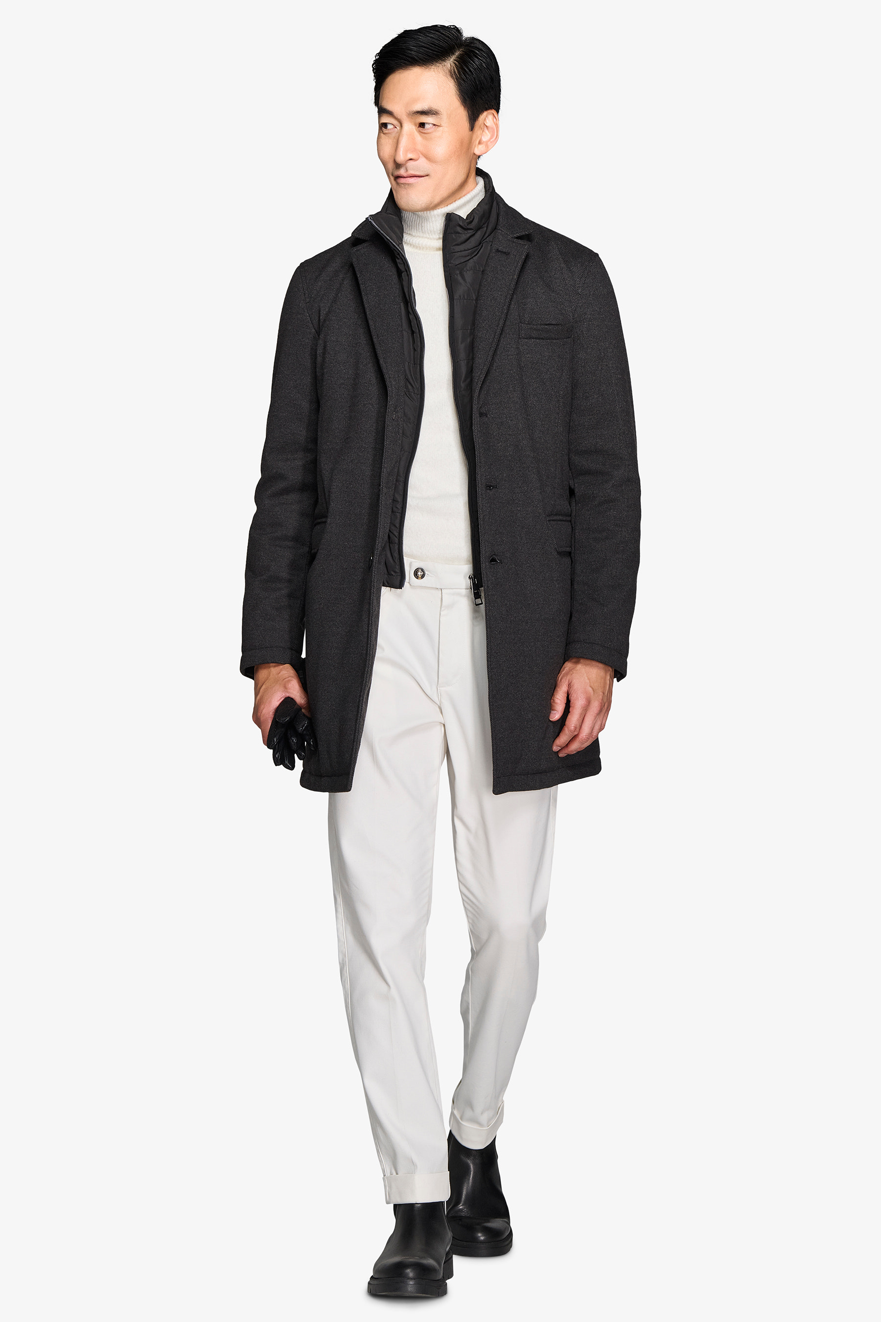 Cappotto trapuntato antracite-Dan John