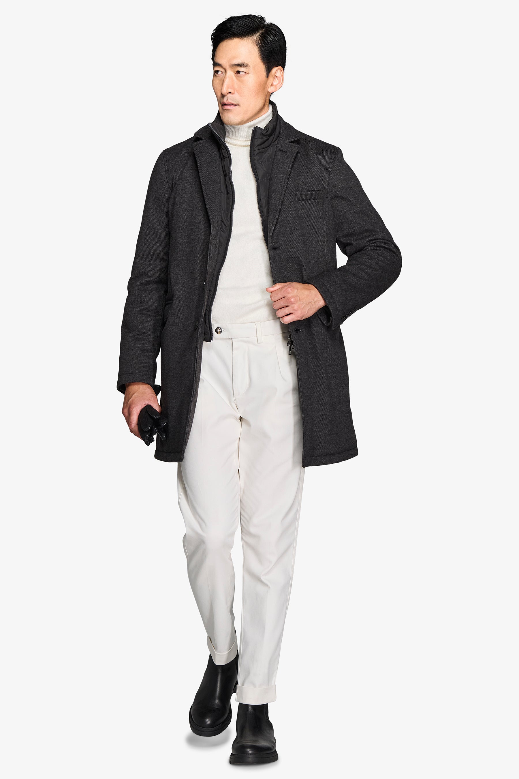 Cappotto trapuntato antracite-Dan John