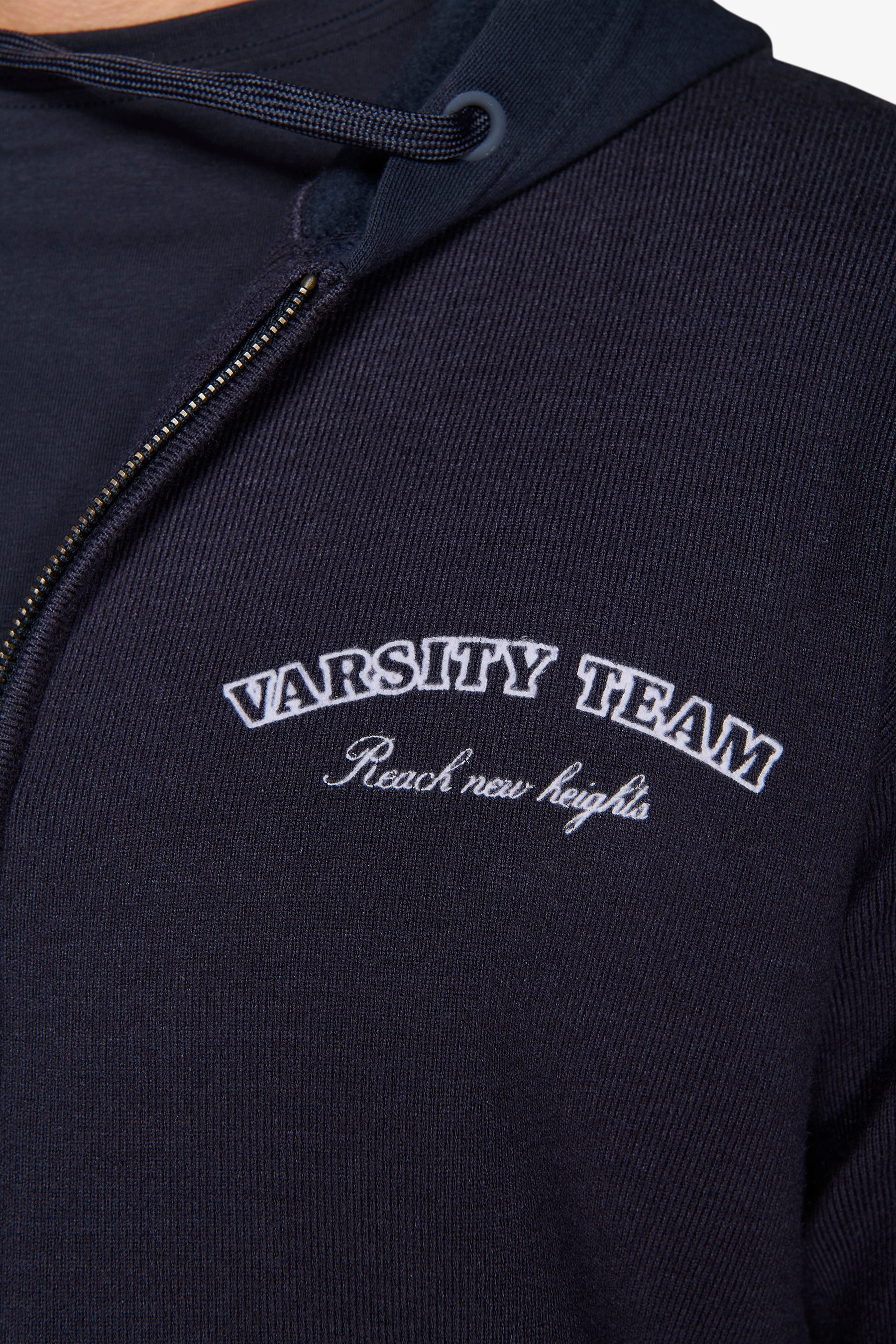 Felpa logata full zip DNJ blu-Dan John