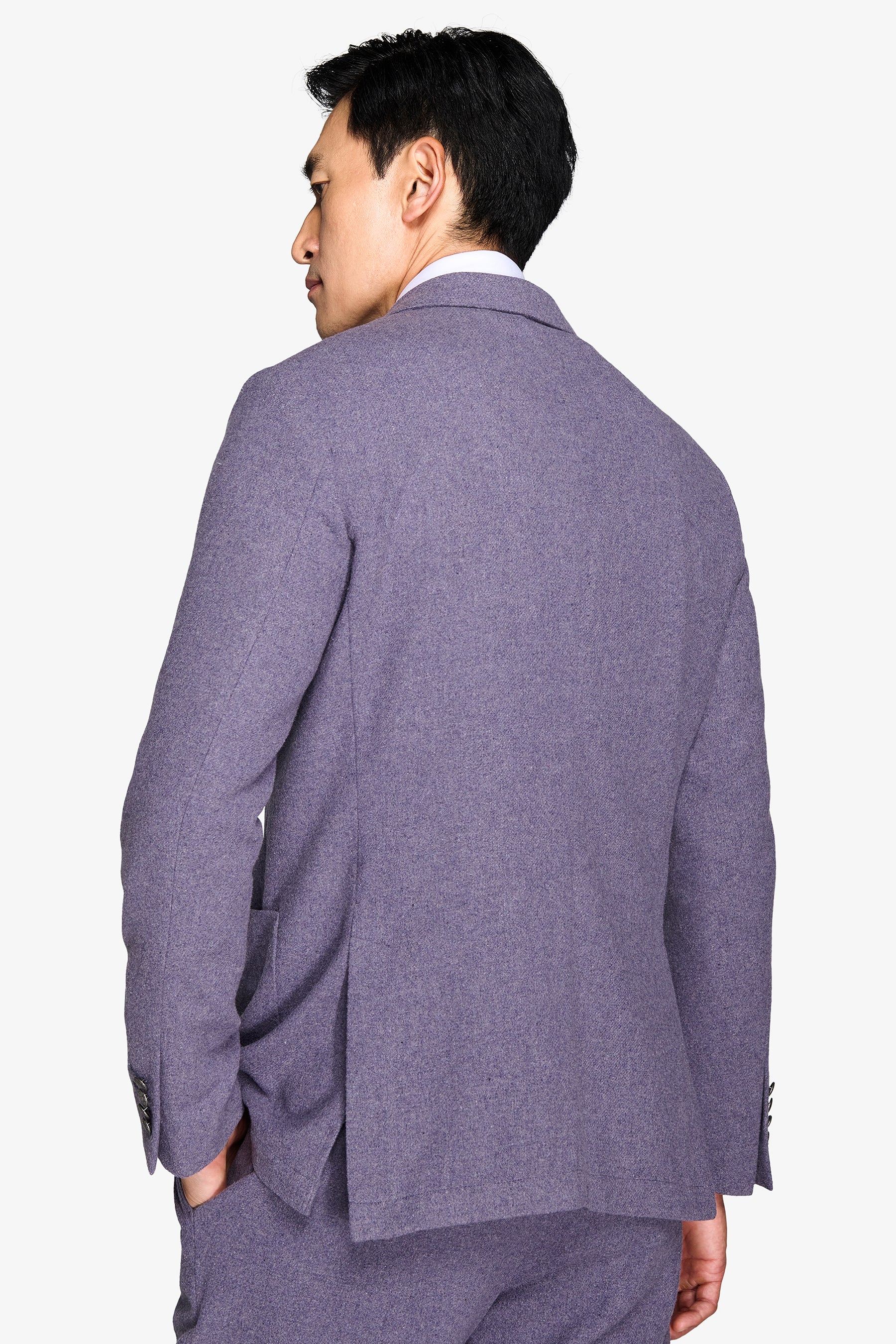 Giacca da abito doppiopetto flanella viola-Dan John