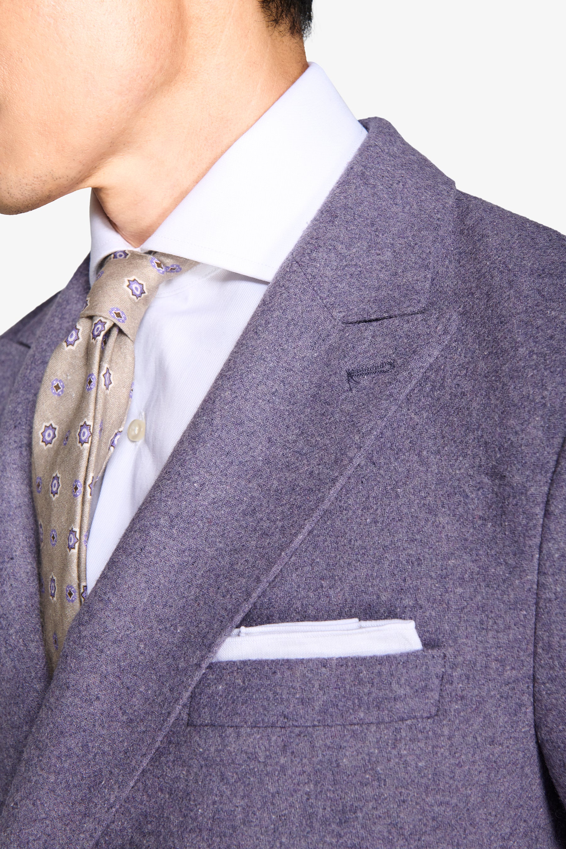 Giacca da abito doppiopetto flanella viola-Dan John