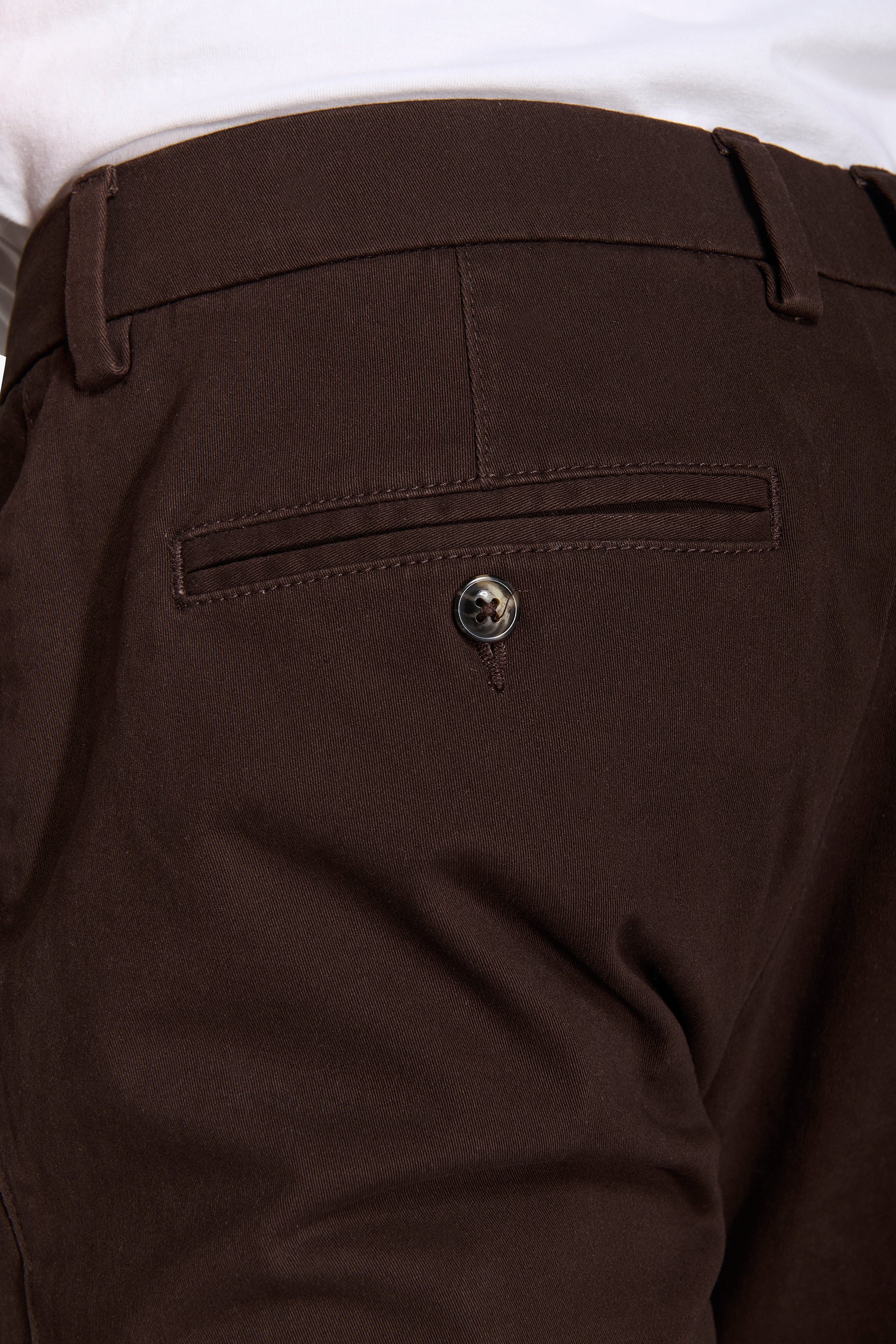 Pantaloni chino gabardina marrone