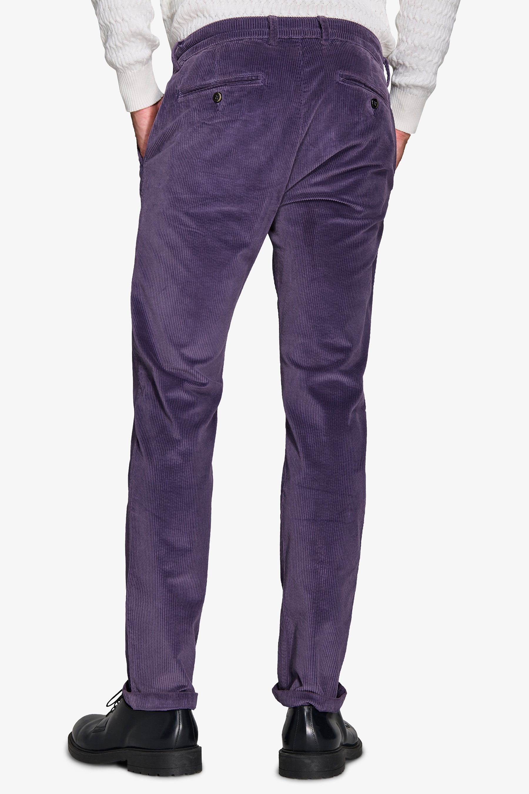 Pantaloni chino in velluto viola-Dan John