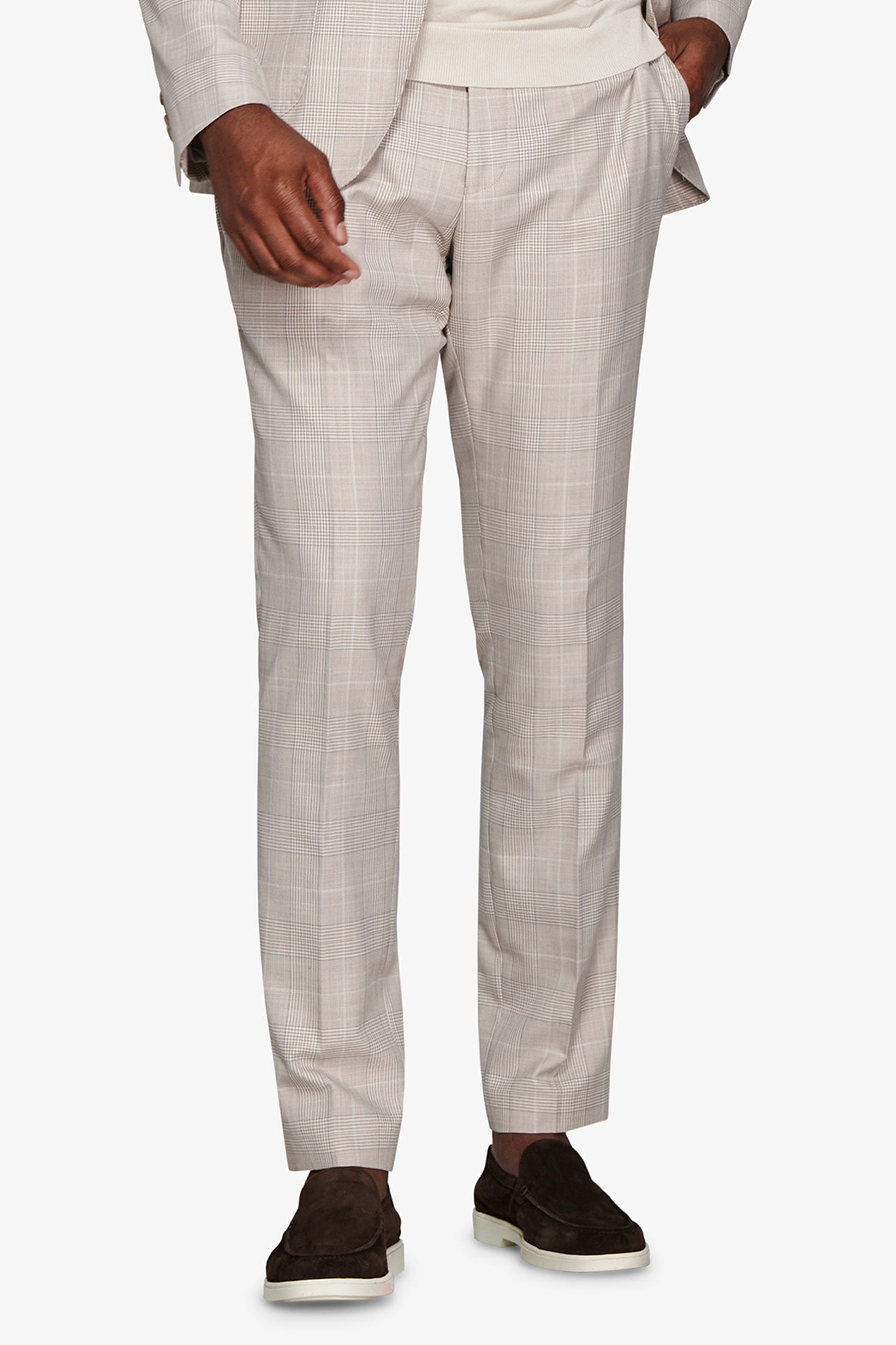 Pantaloni Principe di Galles tortora-Dan John