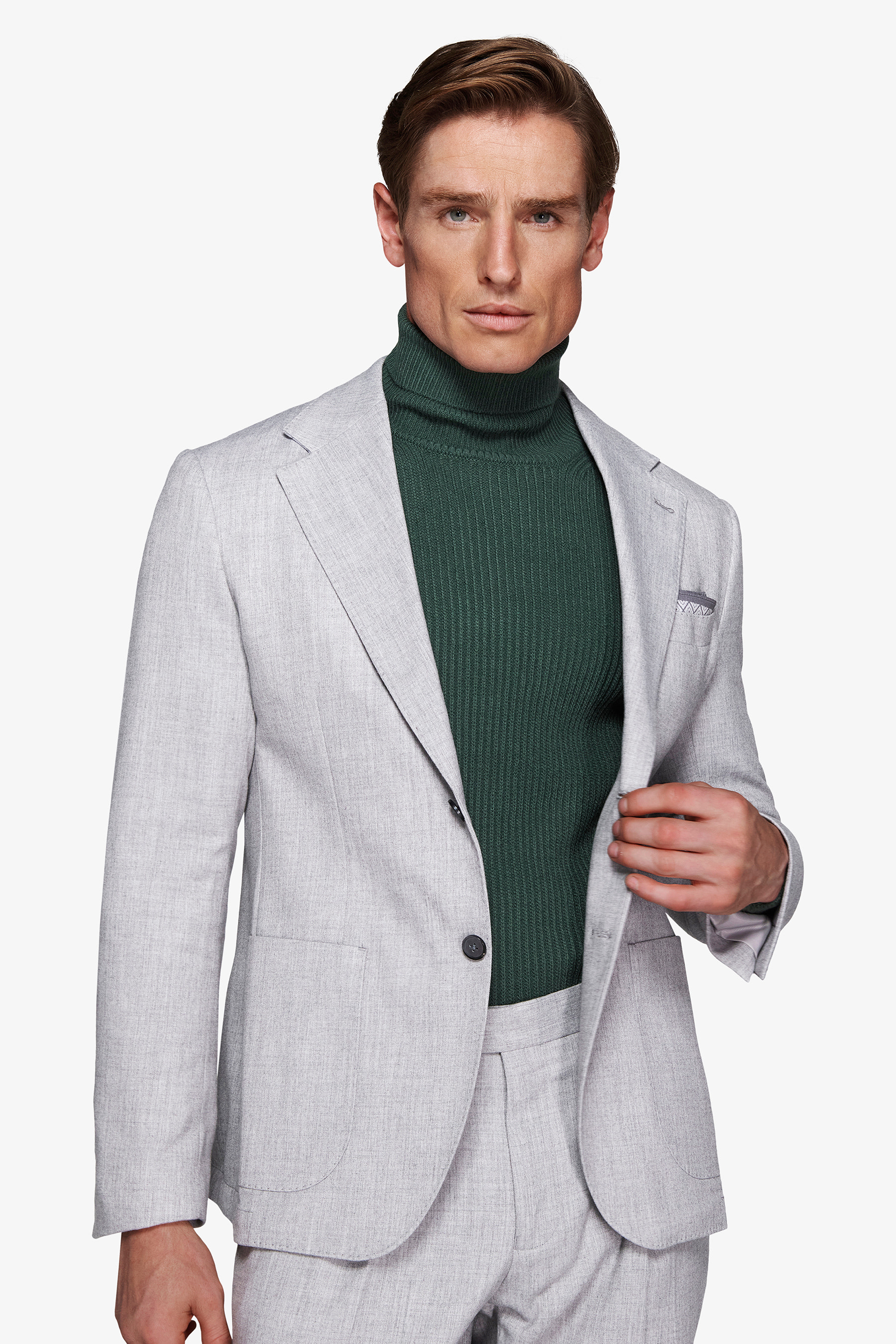 Giacca effetto flanella grigio chiaro-Dan John