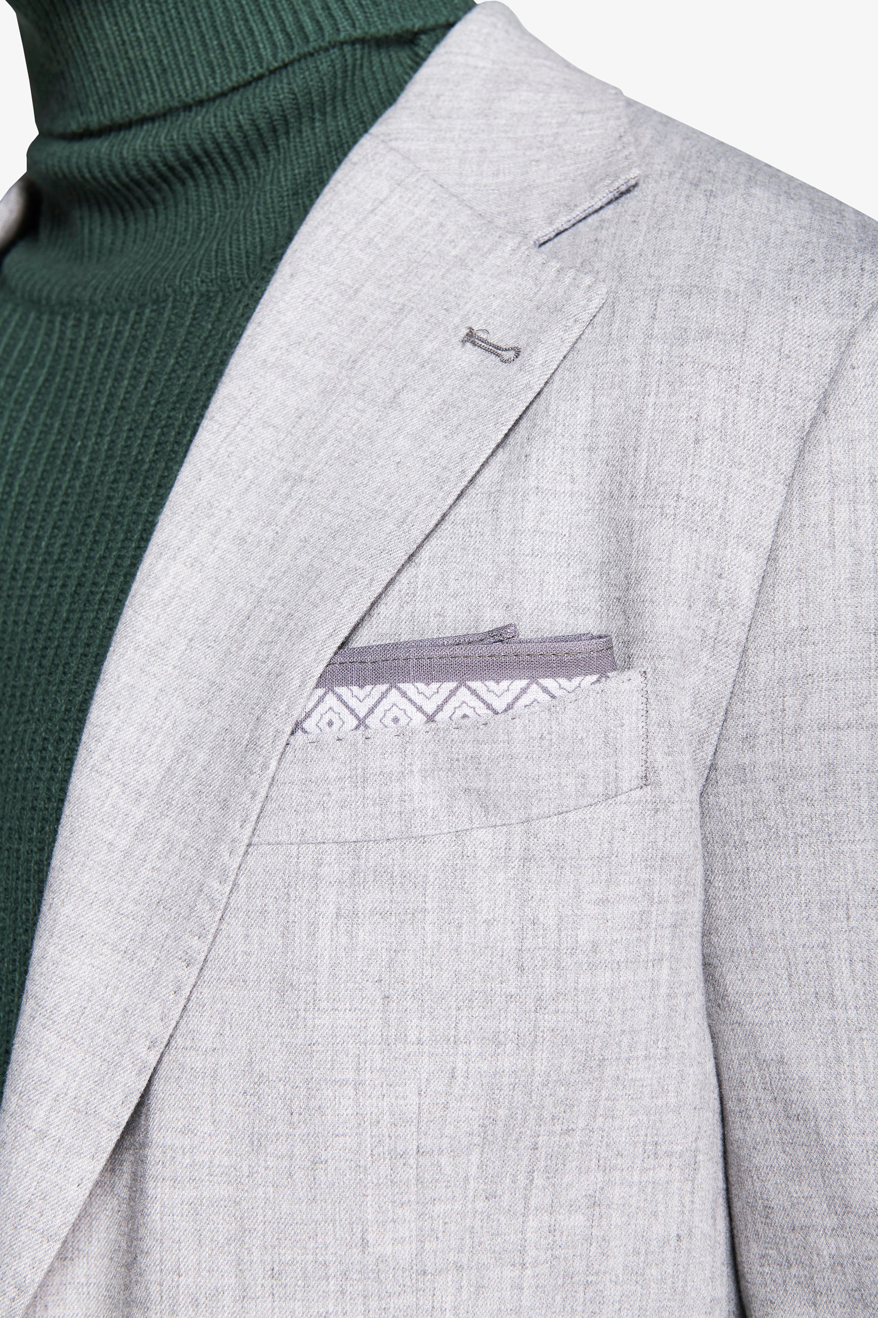 Americana efecto franela gris claro