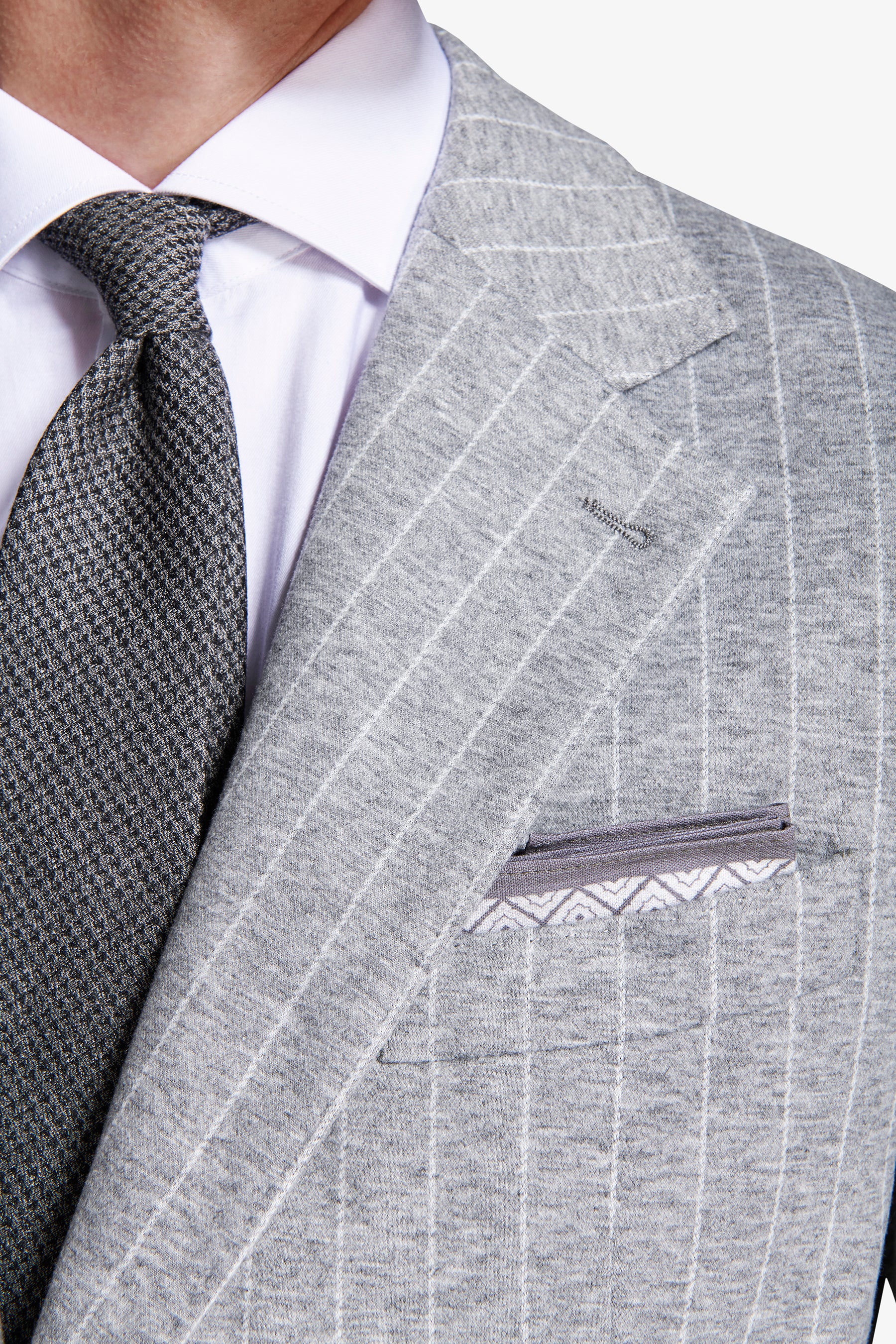 Light gray pinstripe blazer