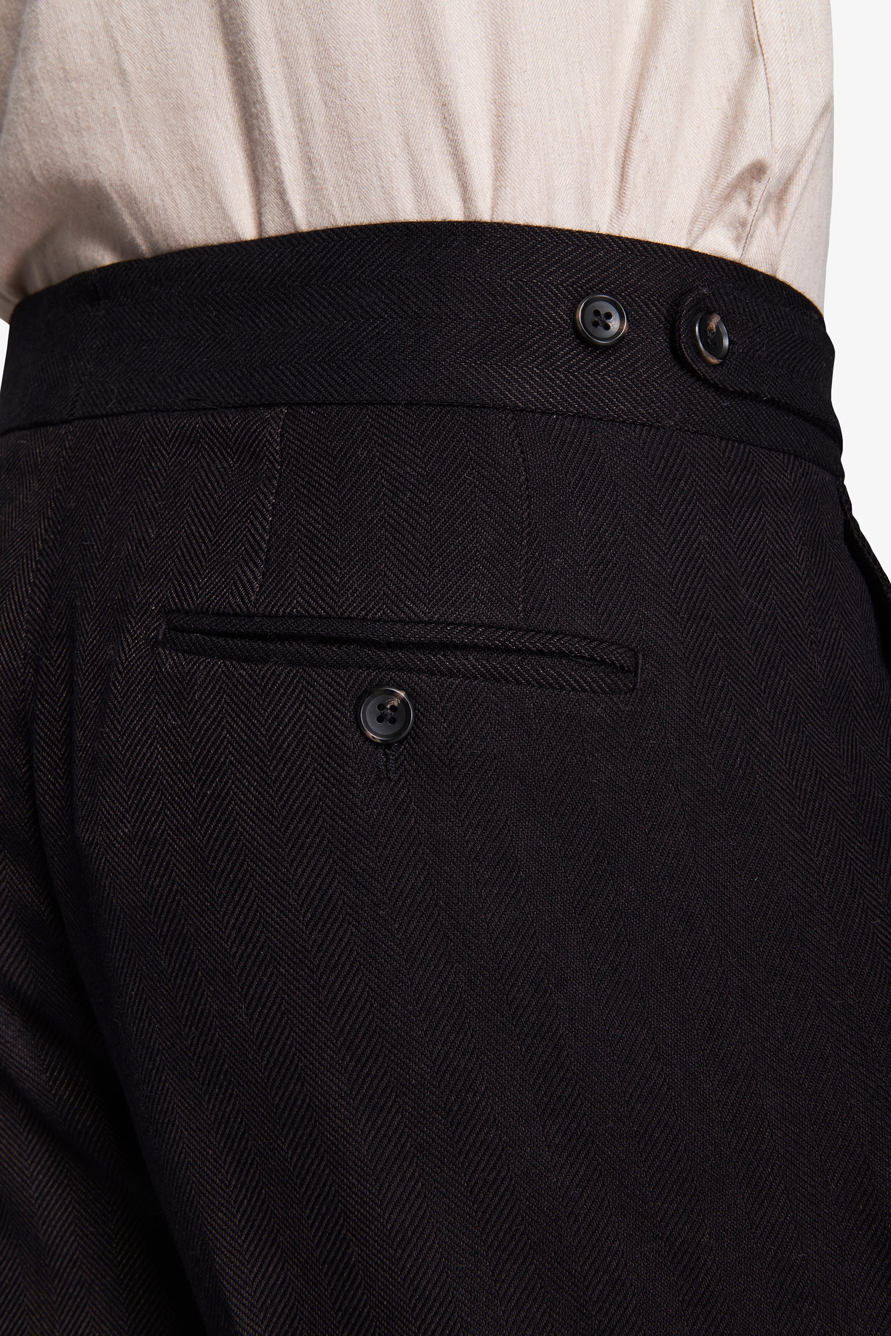 Hose im Flanell-Look gerade geschnitten in Dunkelbraun