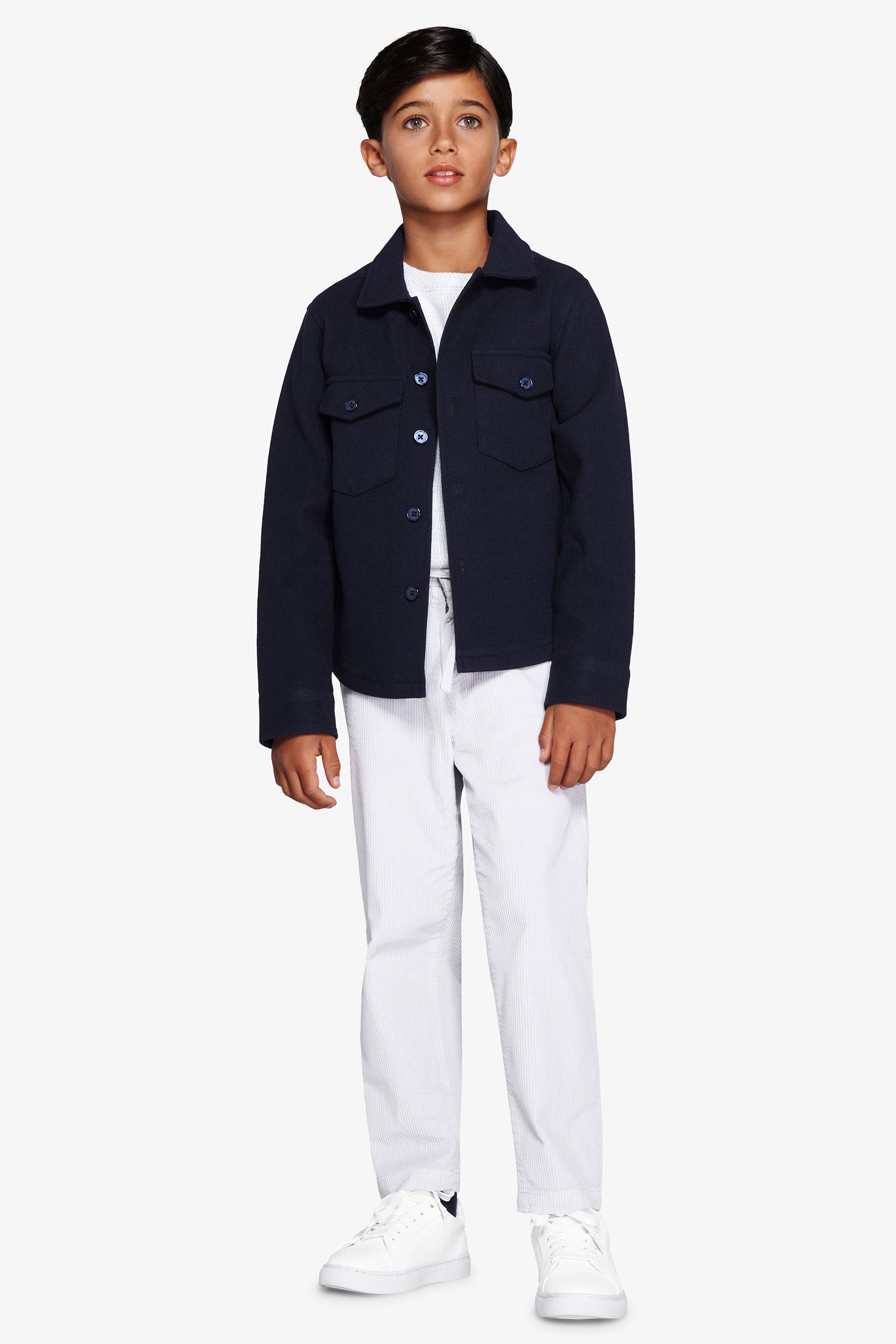 KIDS Blue flannel effect overshirt