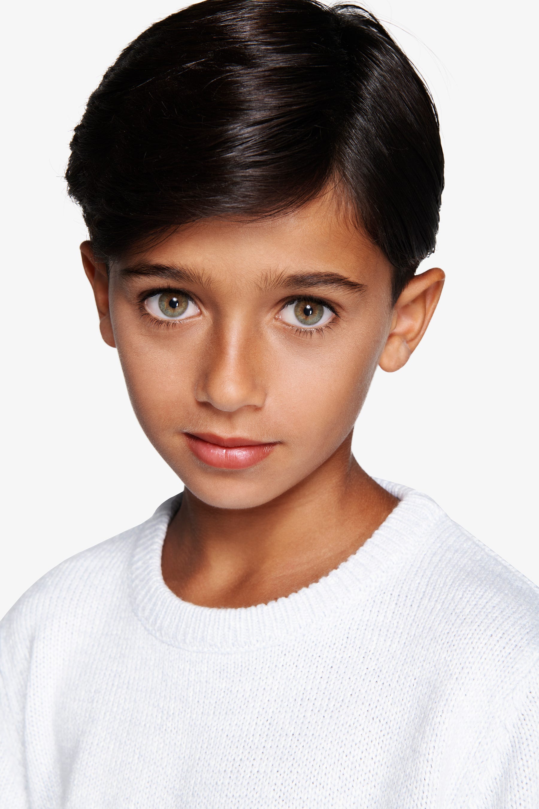 Maglia girocollo mouline' celeste Kids-Dan John