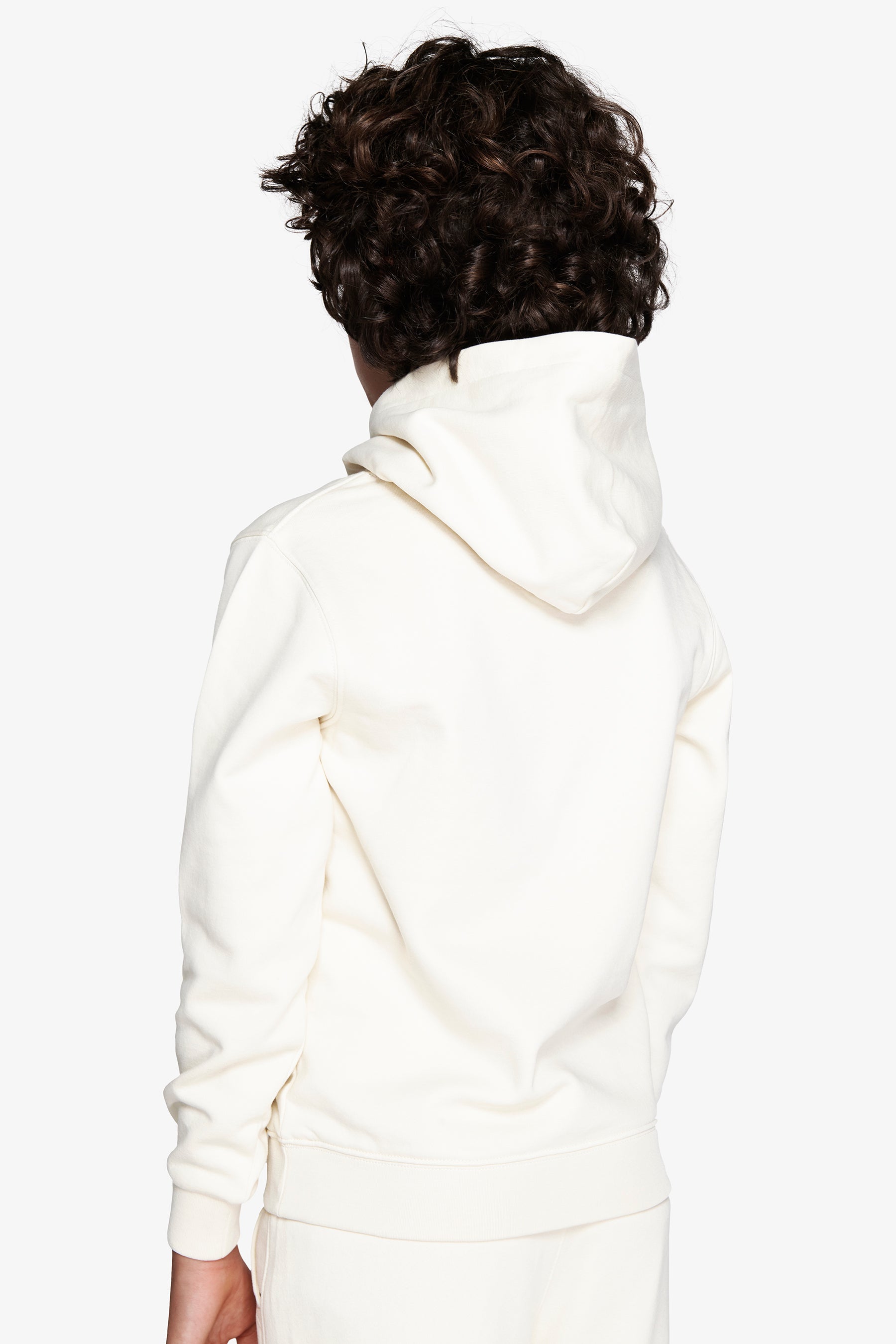 Felpa con cappuccio basic panna Kids