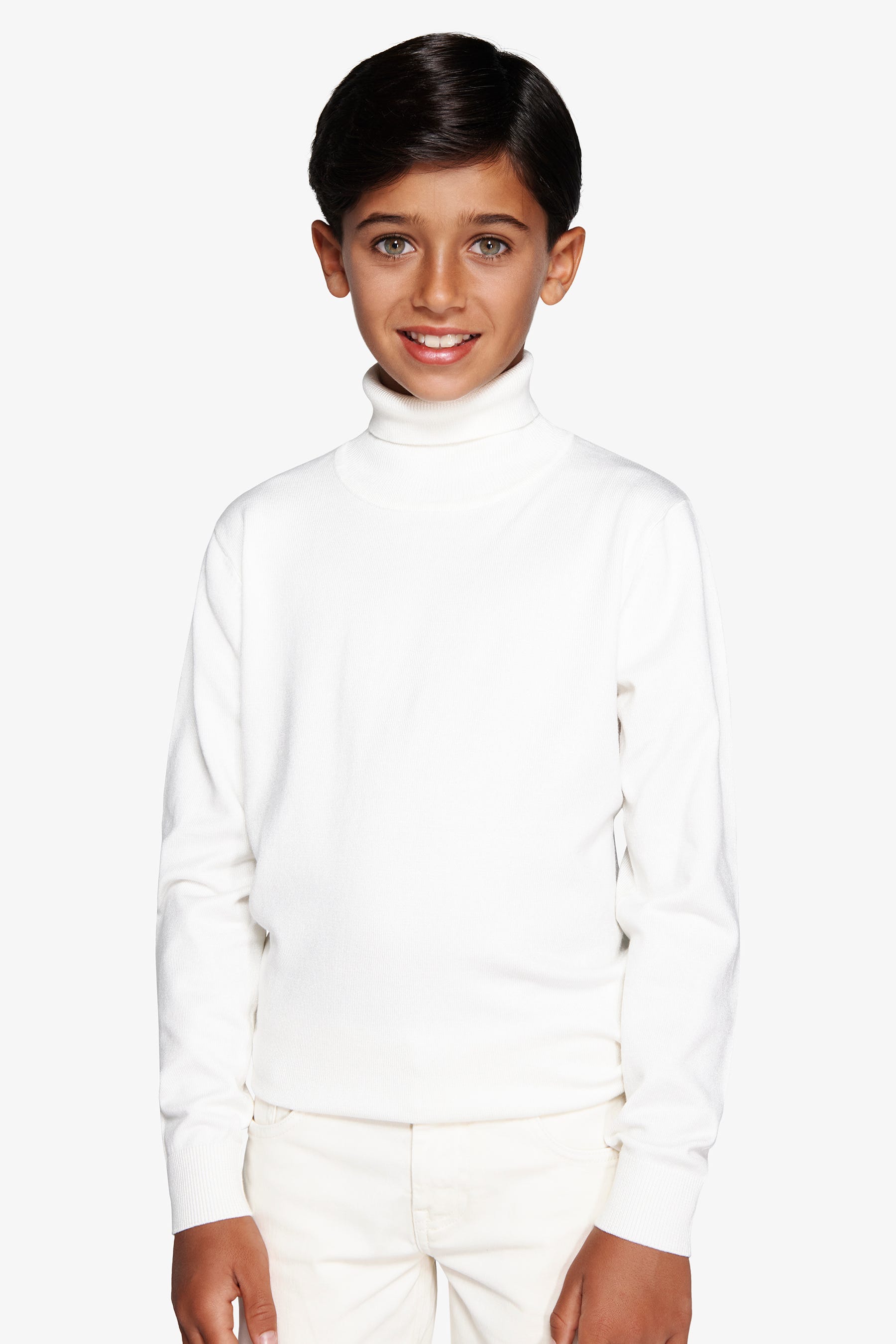 Maglia dolcevita basic panna Kids-Dan John