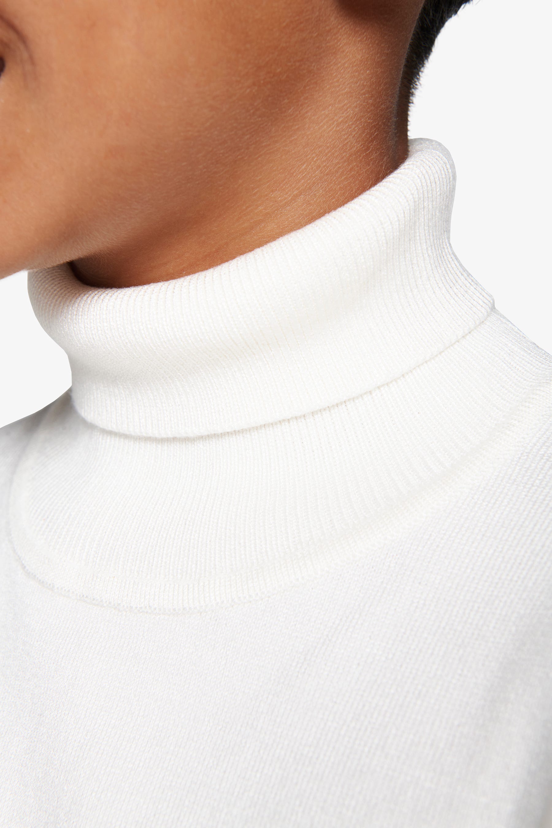 Maglia dolcevita basic panna Kids-Dan John