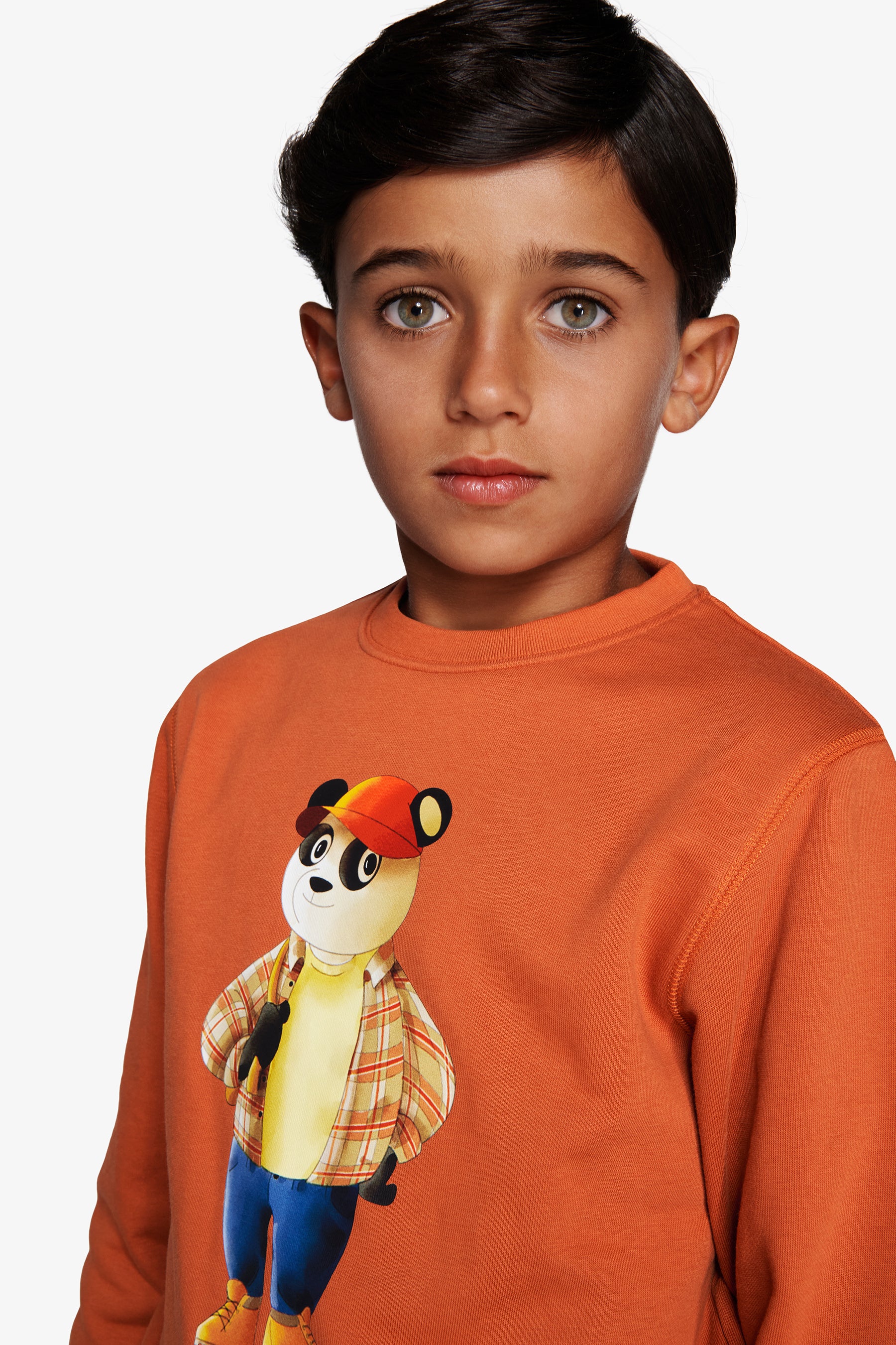 Sweat-shirt ras du cou avec imprimé orange Kids