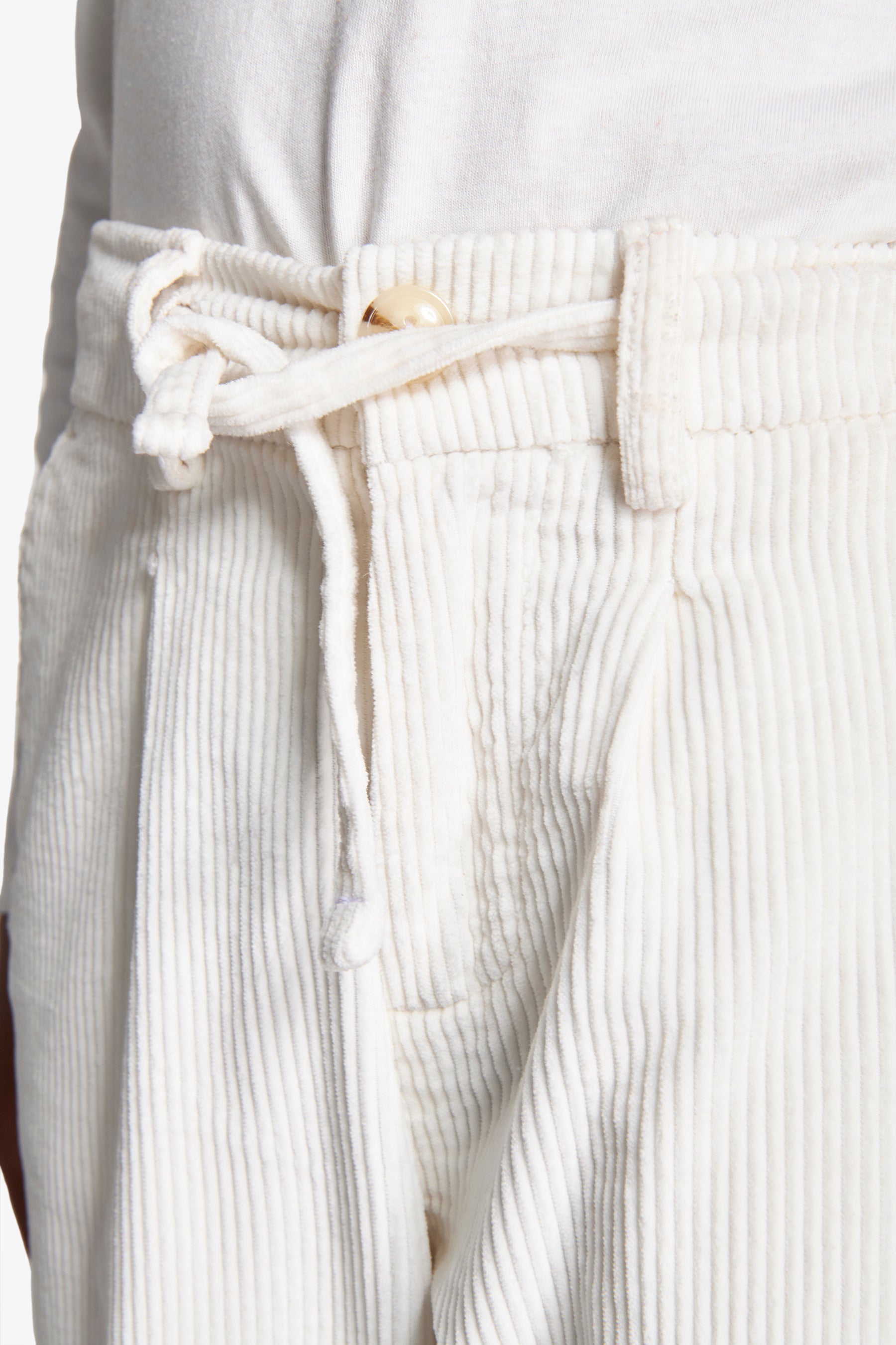 KIDS Cream corduroy trousers