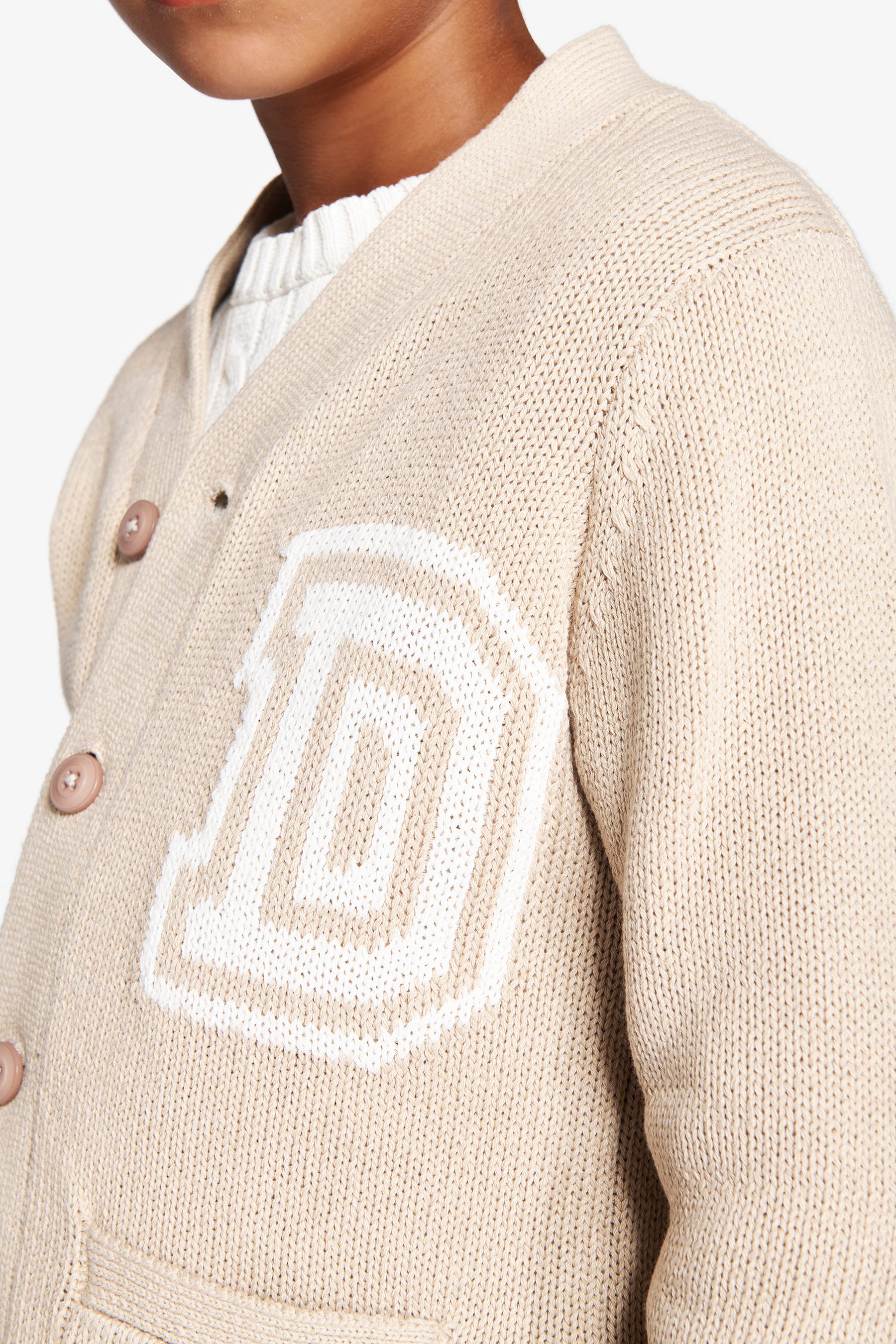 Cardigan scollo a V corda Kids-Dan John