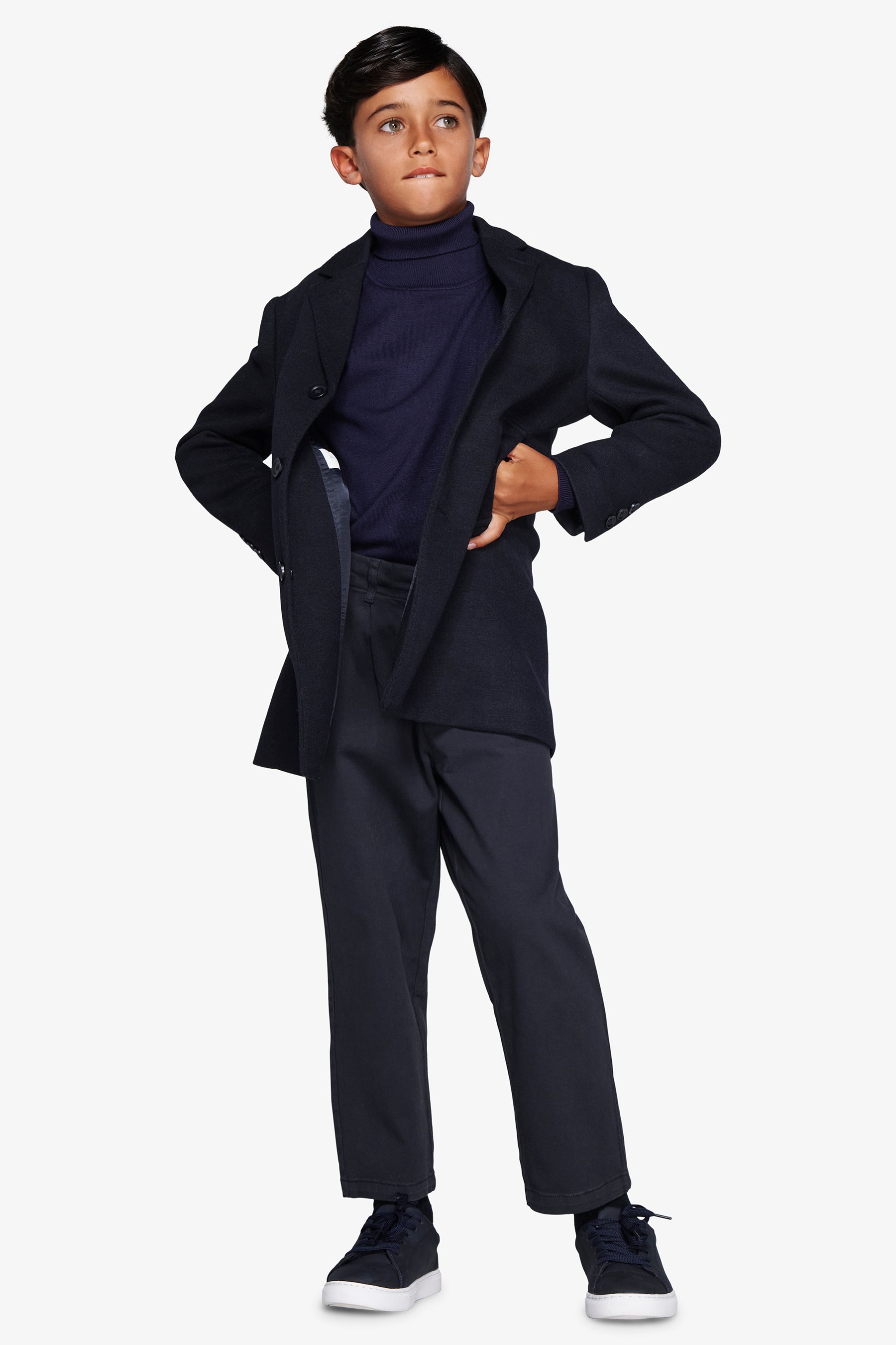 Manteau « baronet » bleu Kids