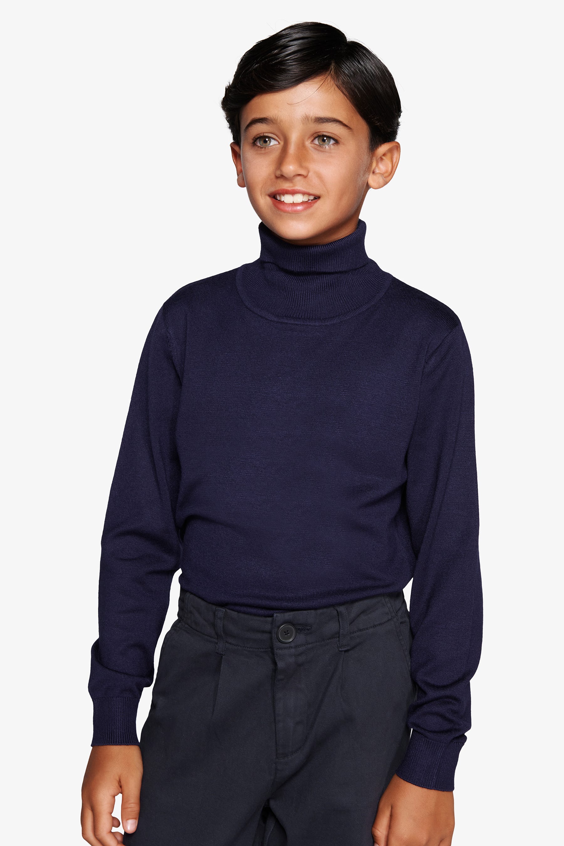 Maglia dolcevita basic blu Kids-Dan John