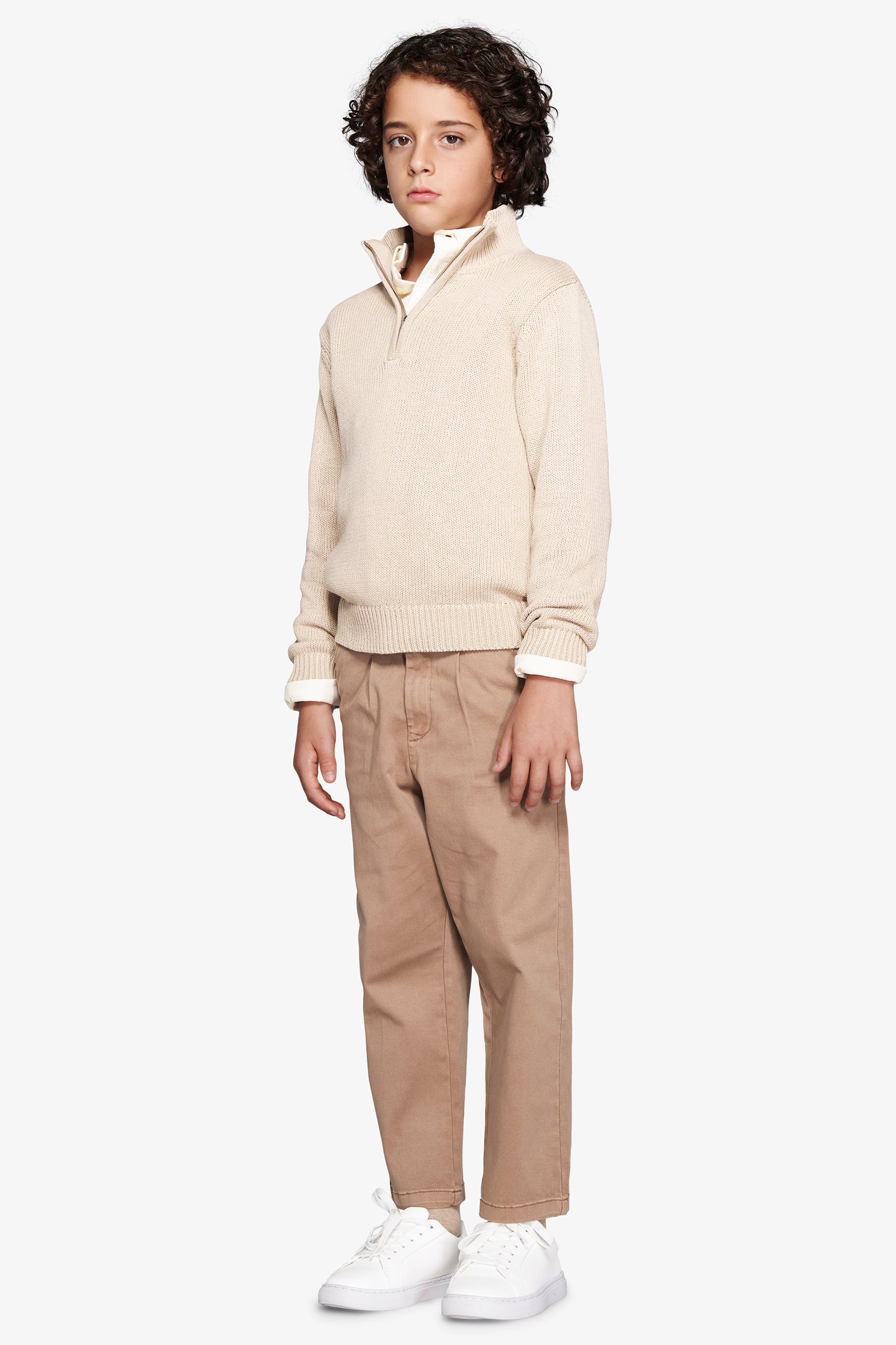 Pull en corde demi-zip pour enfant