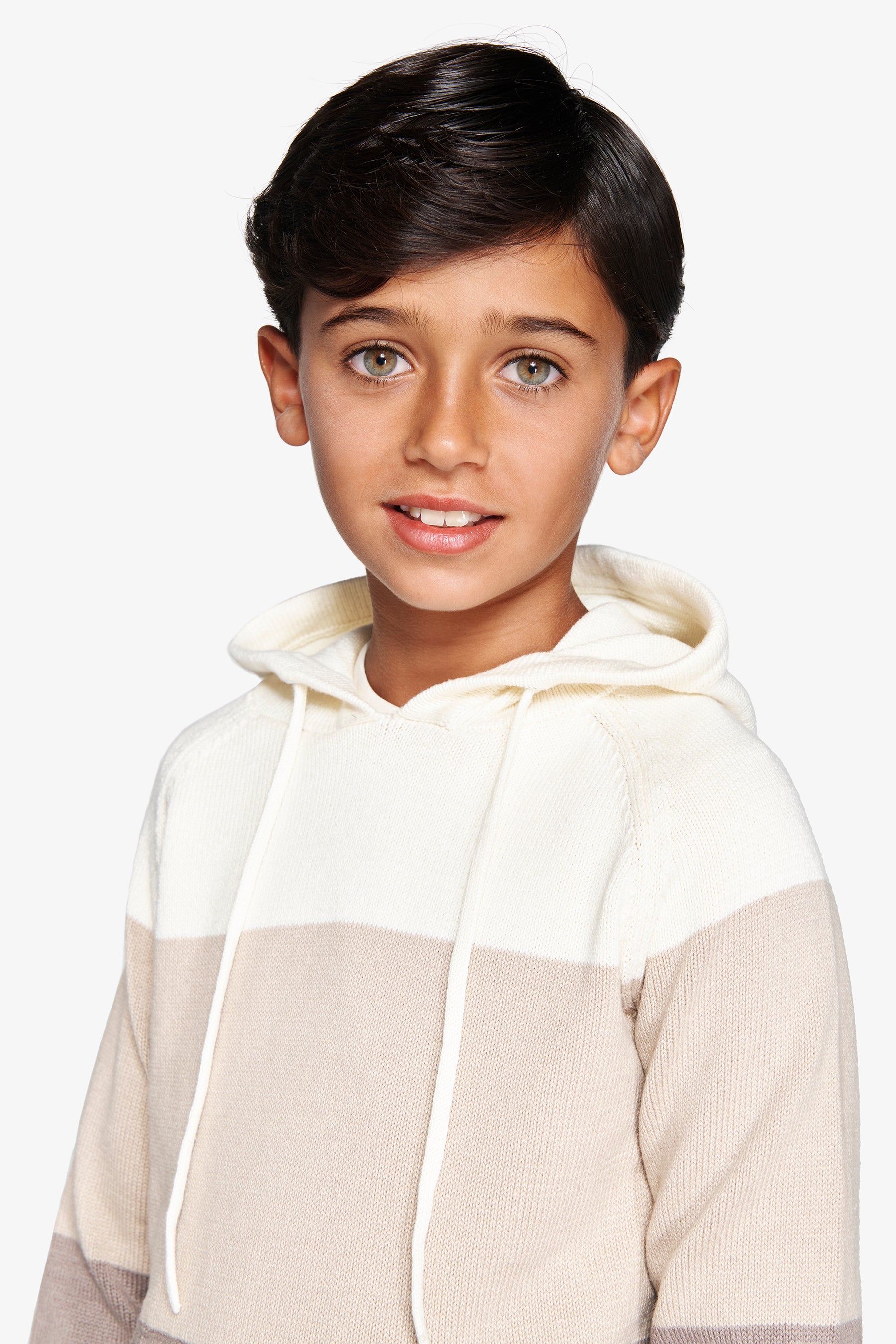 Kinder-Strickpullover im Farbblockdesign