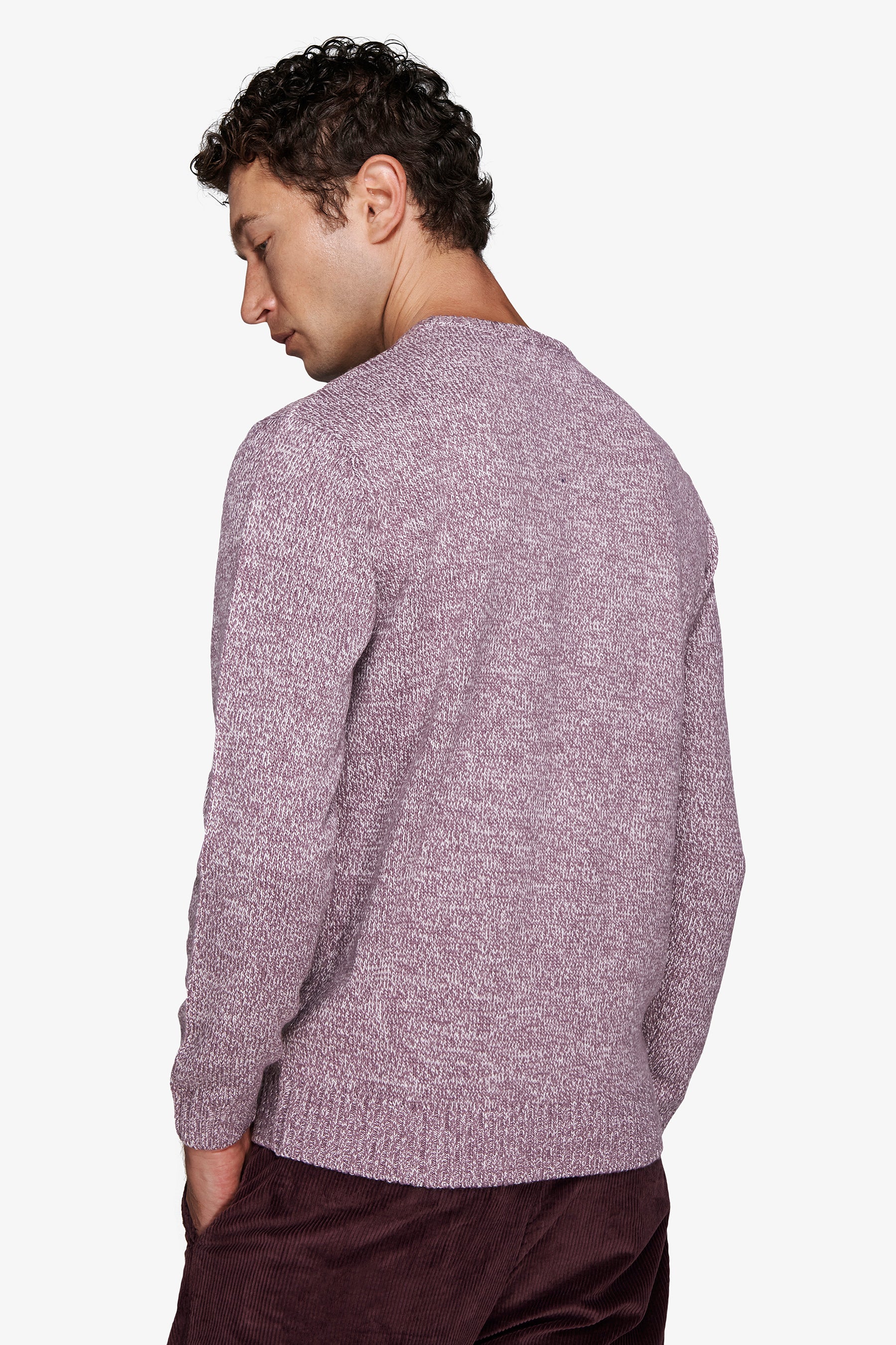 Maglia girocollo mouline' cipolla