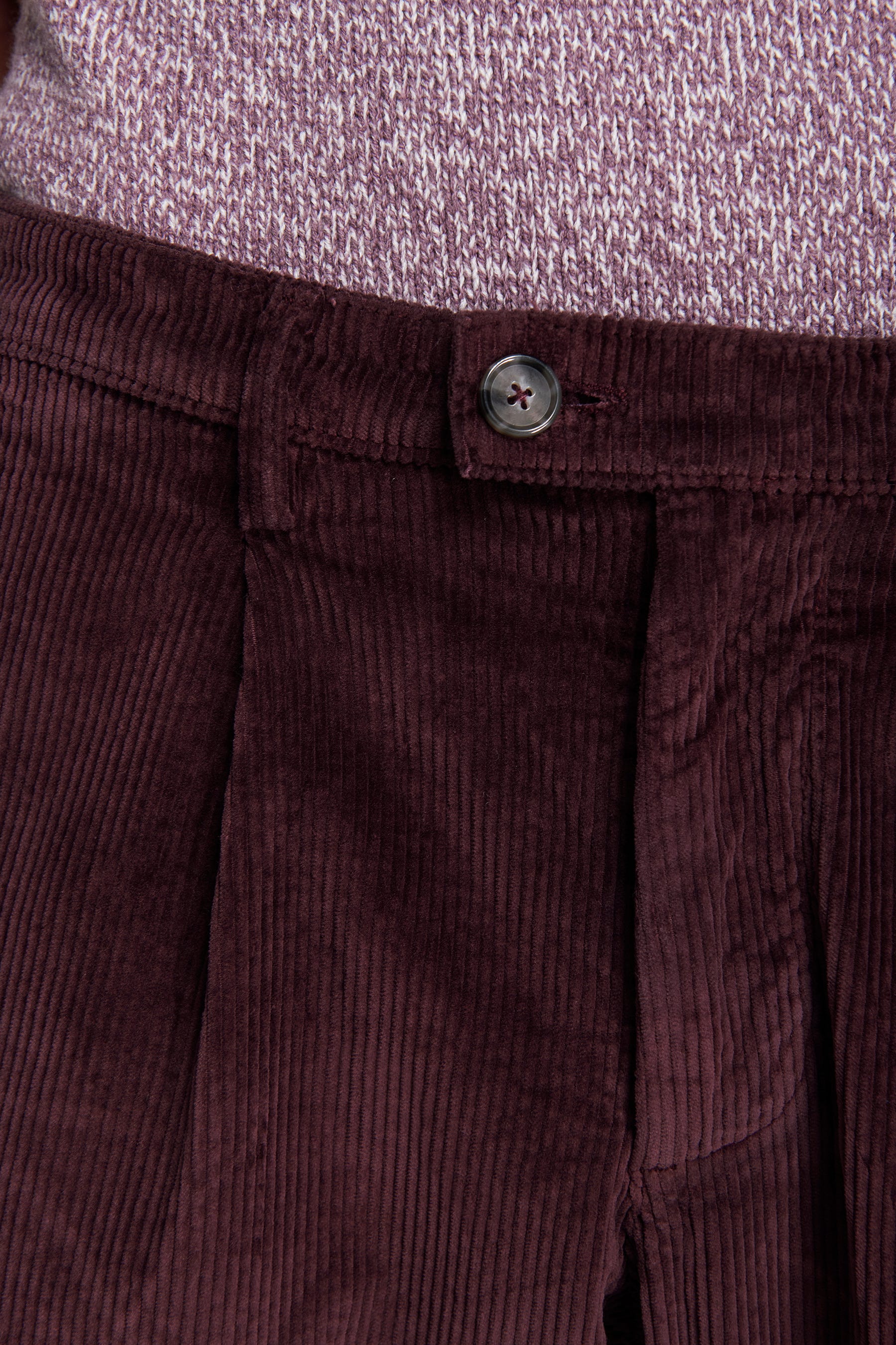Pantaloni velluto millerighe bordeaux-Dan John
