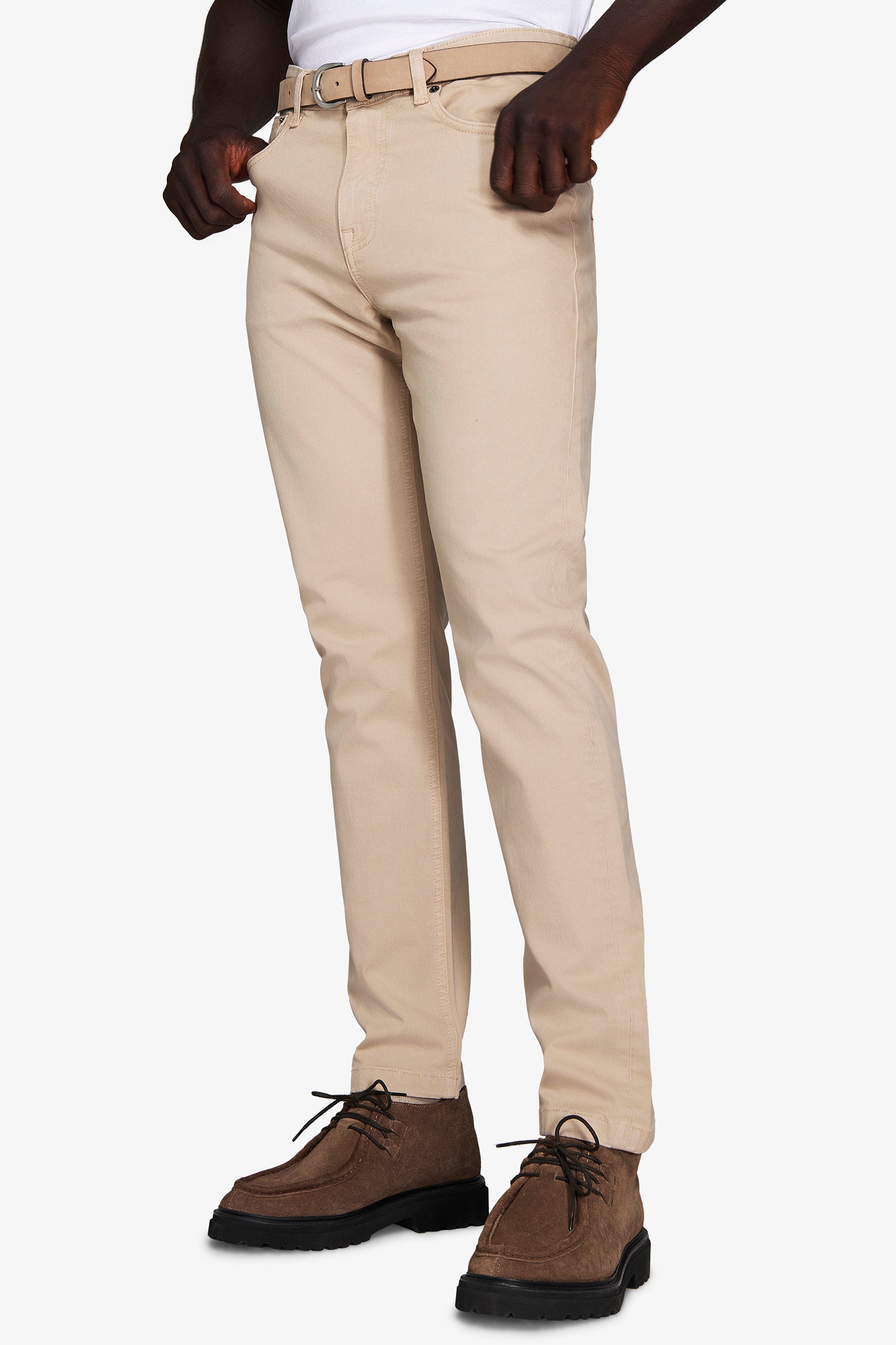 Pantaloni 5 tasche beige