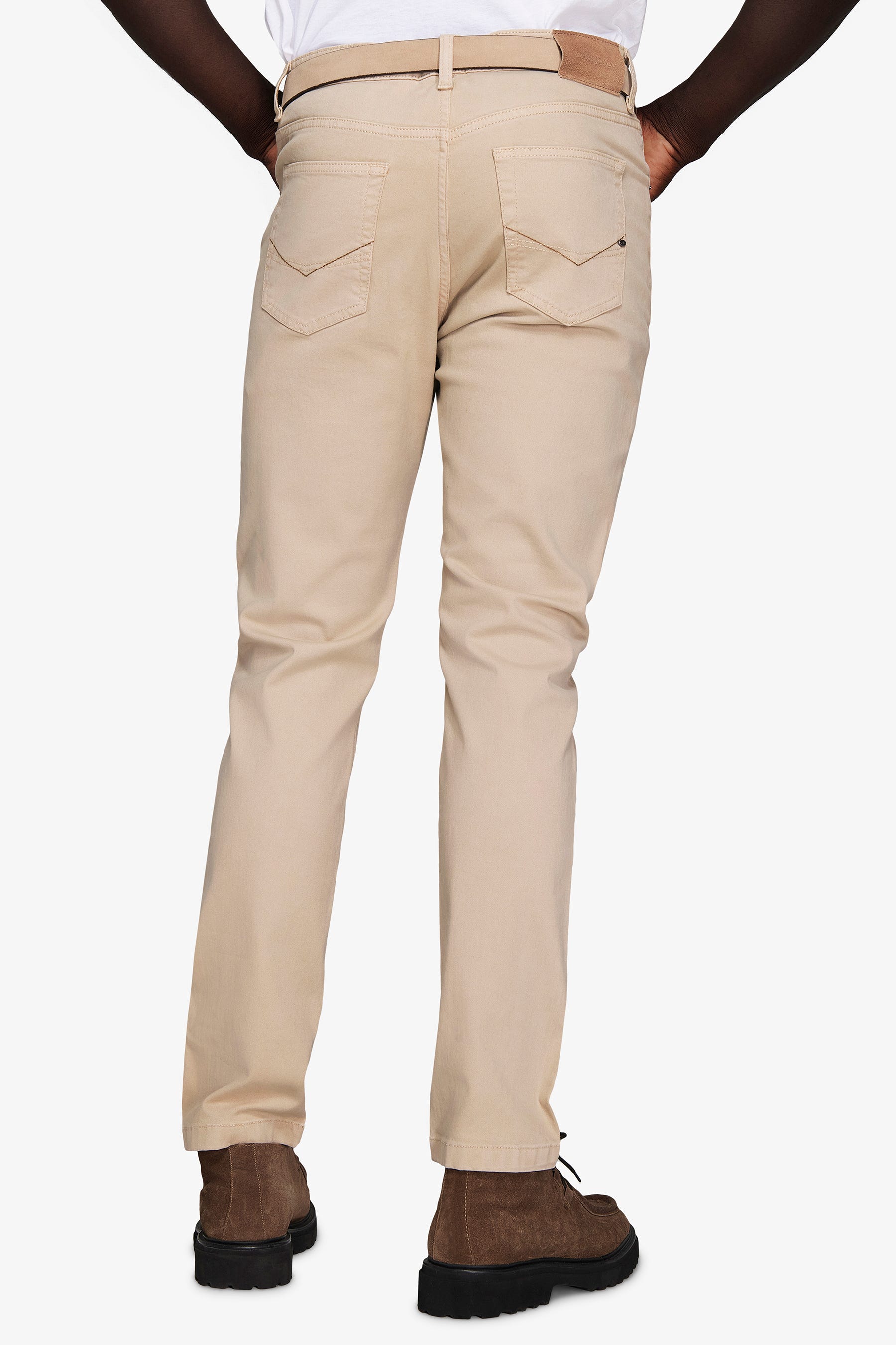 Pantaloni 5 tasche beige-Dan John
