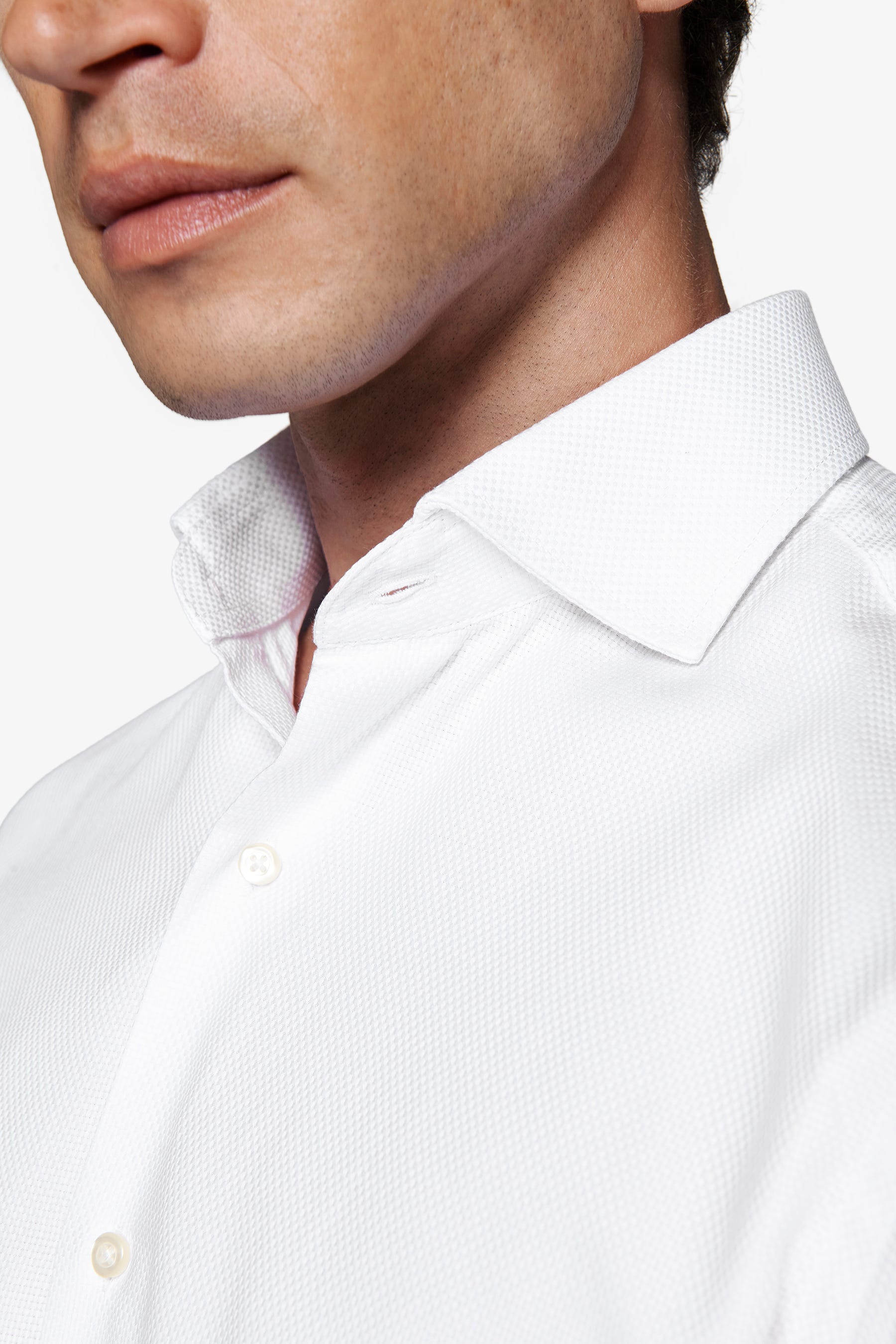 Camicia "la Picoco" operata bianca slim-Dan John