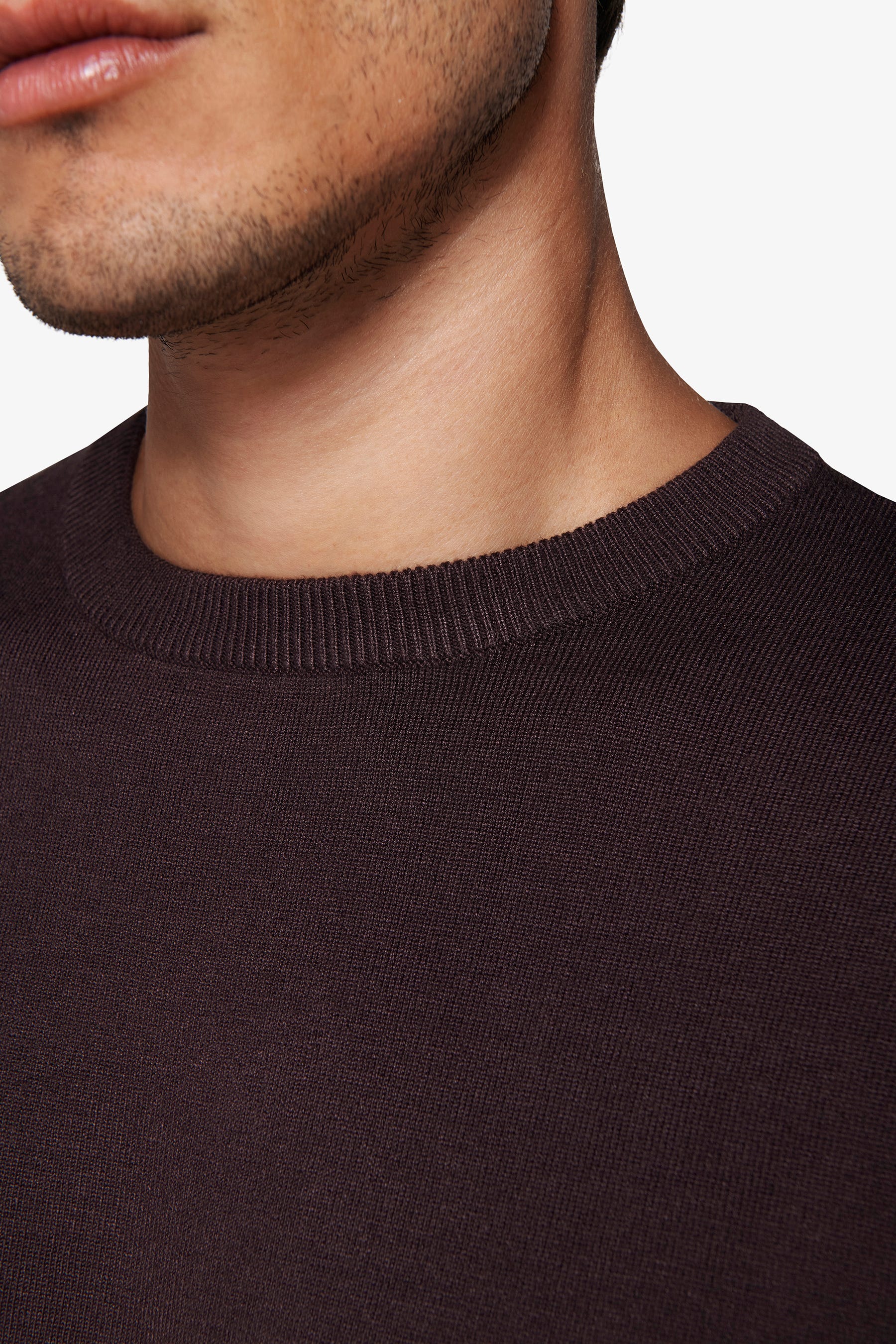 Maglia girocollo basic marrone-Dan John