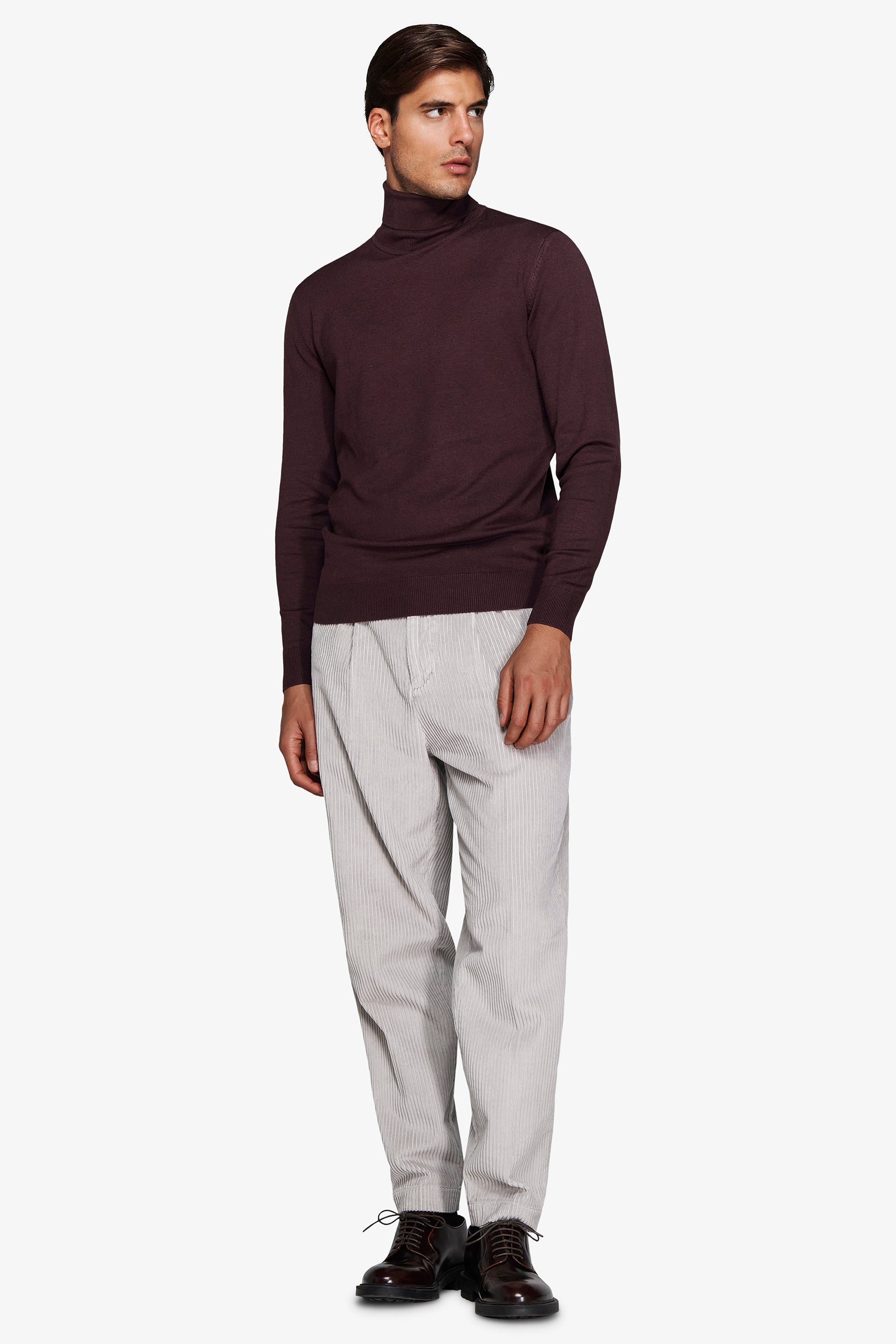 Burgundy basic turtleneck
