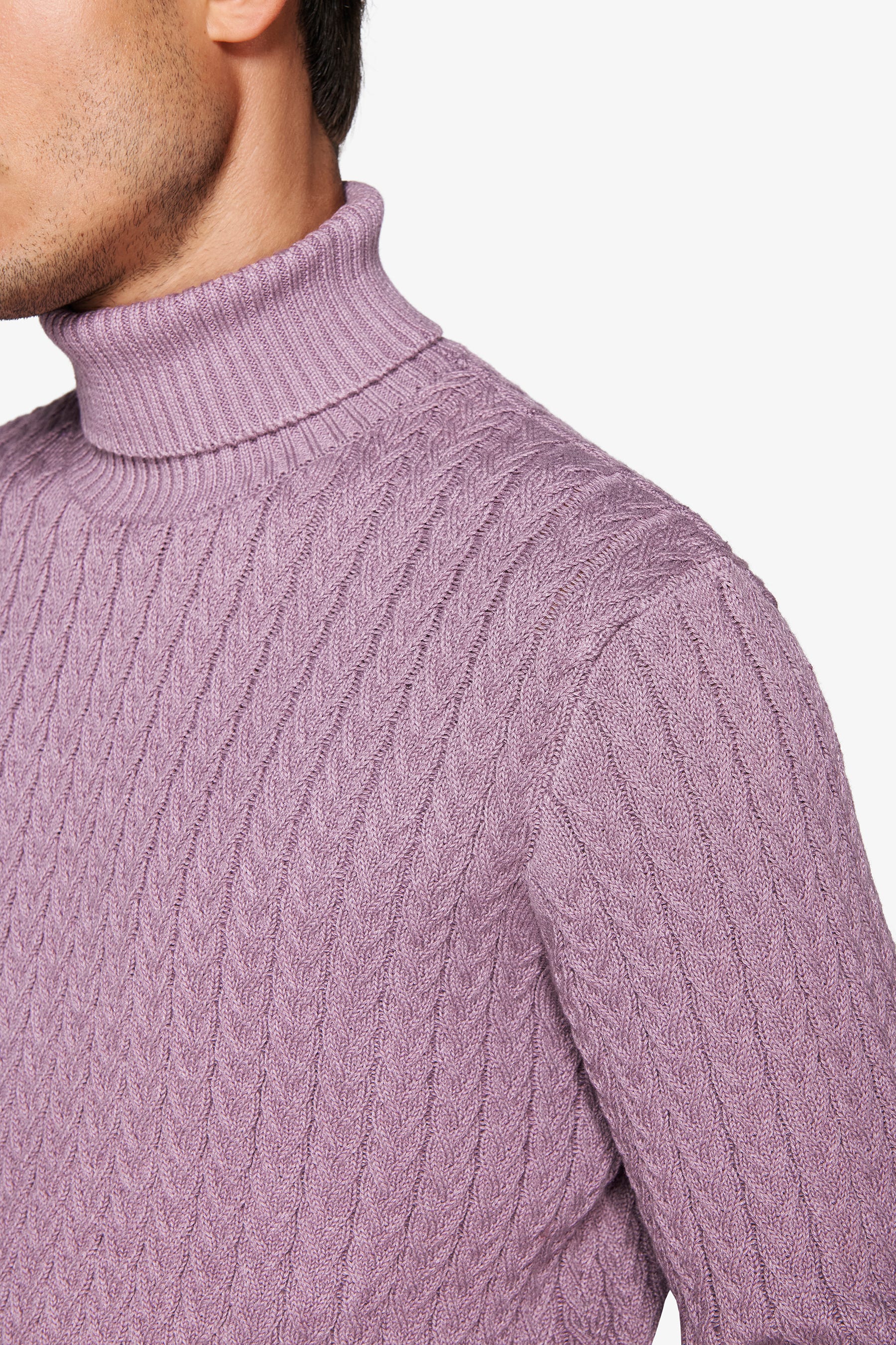 Maglia dolcevita a trecce cipolla-Dan John