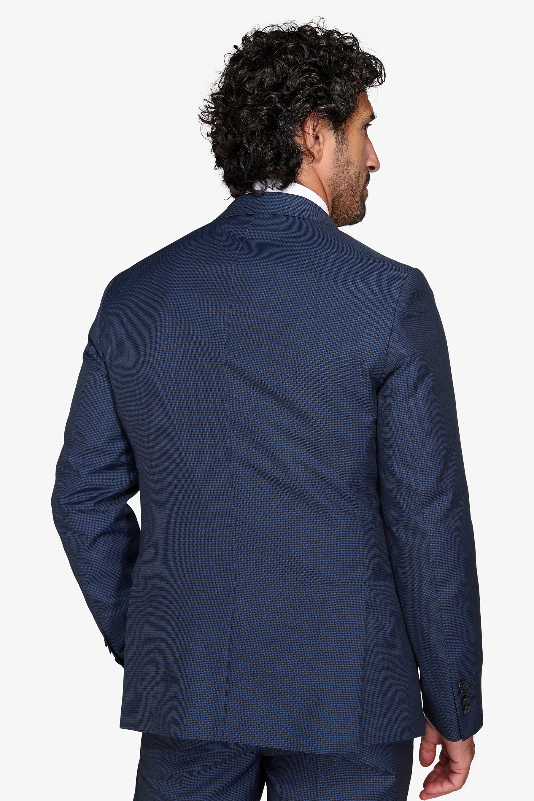 Americana pata de gallo azul azafata