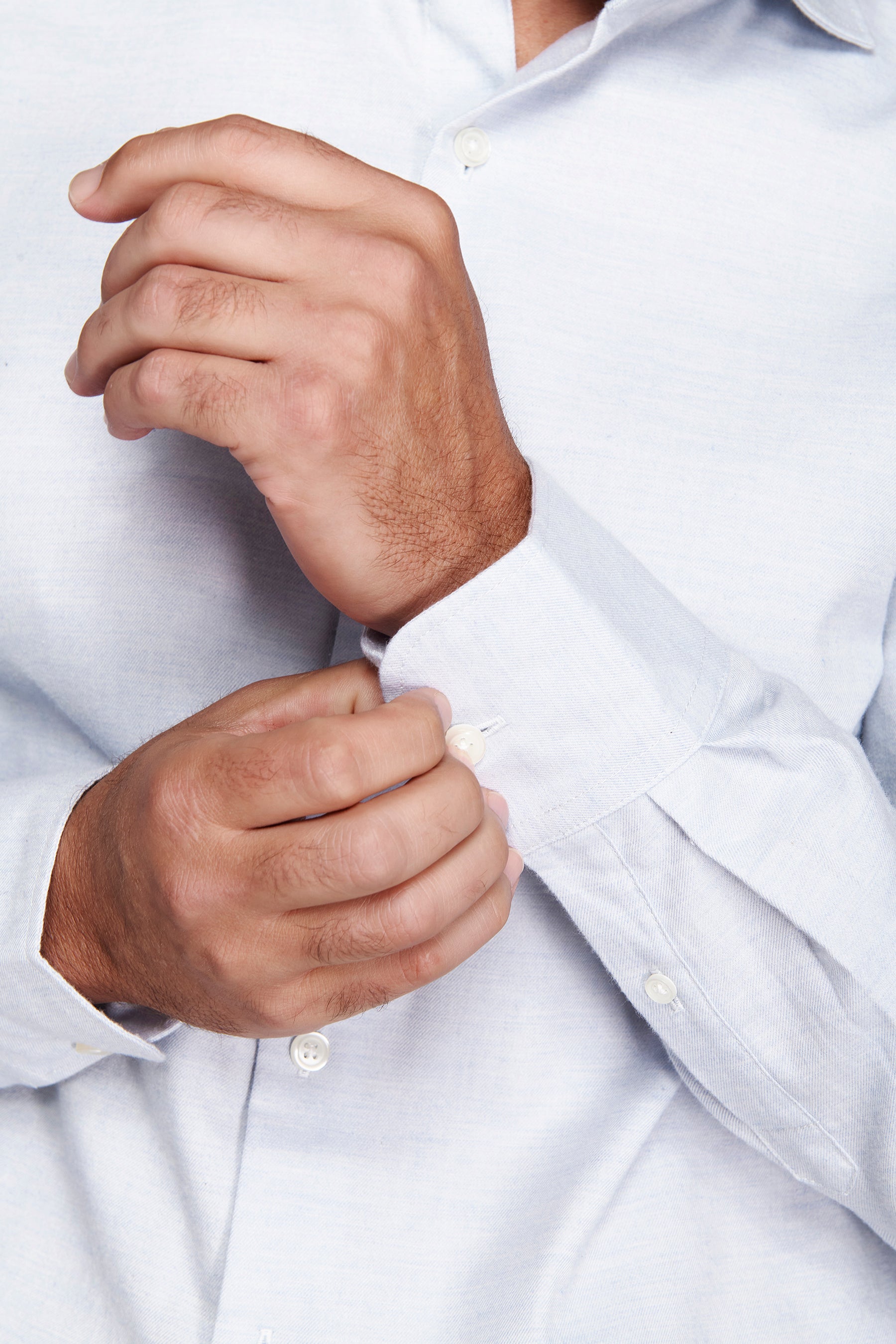 Light blue flannel effect shirt