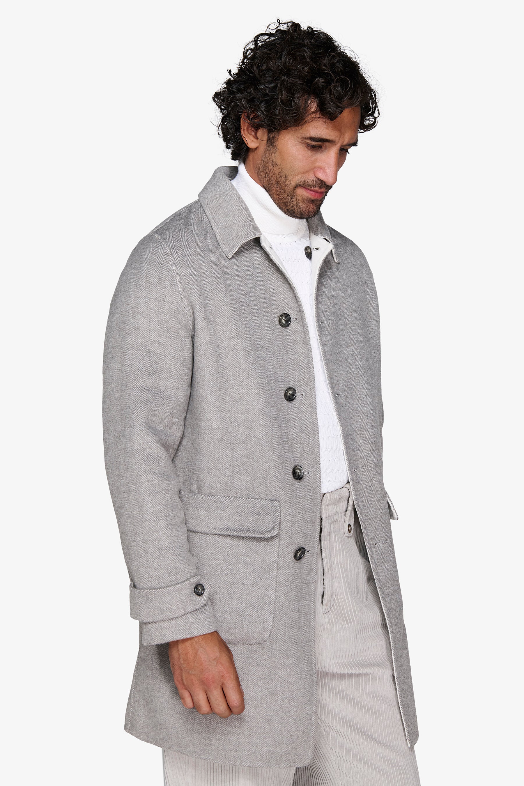 CAPPOTTO REVERSIBILE GRIGIO CHIARO-Dan John