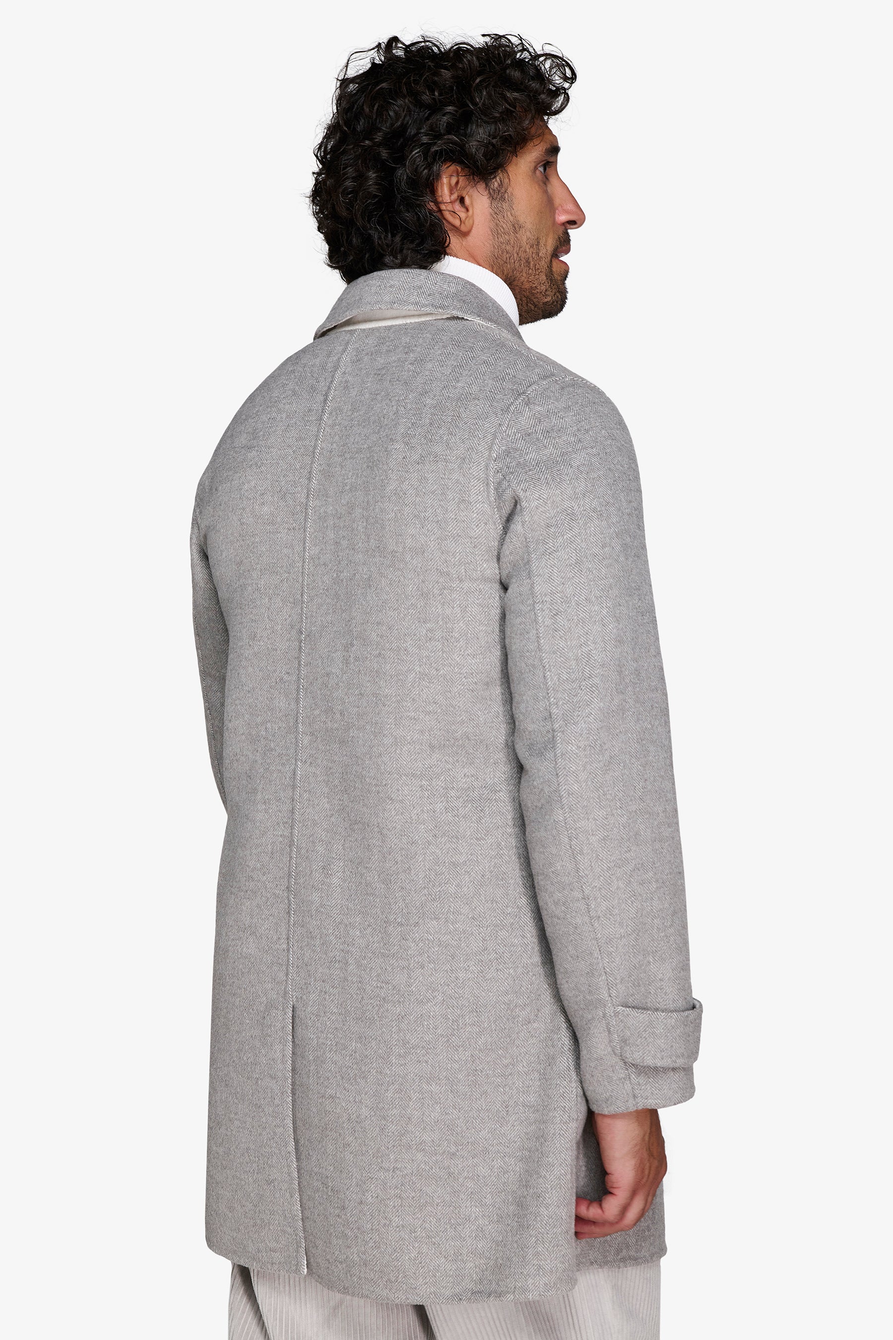 CAPPOTTO REVERSIBILE GRIGIO CHIARO-Dan John