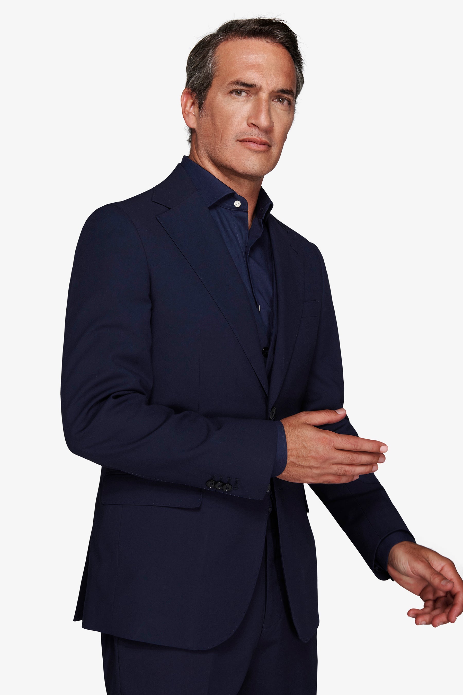 Veste de costume classique slim bleue
