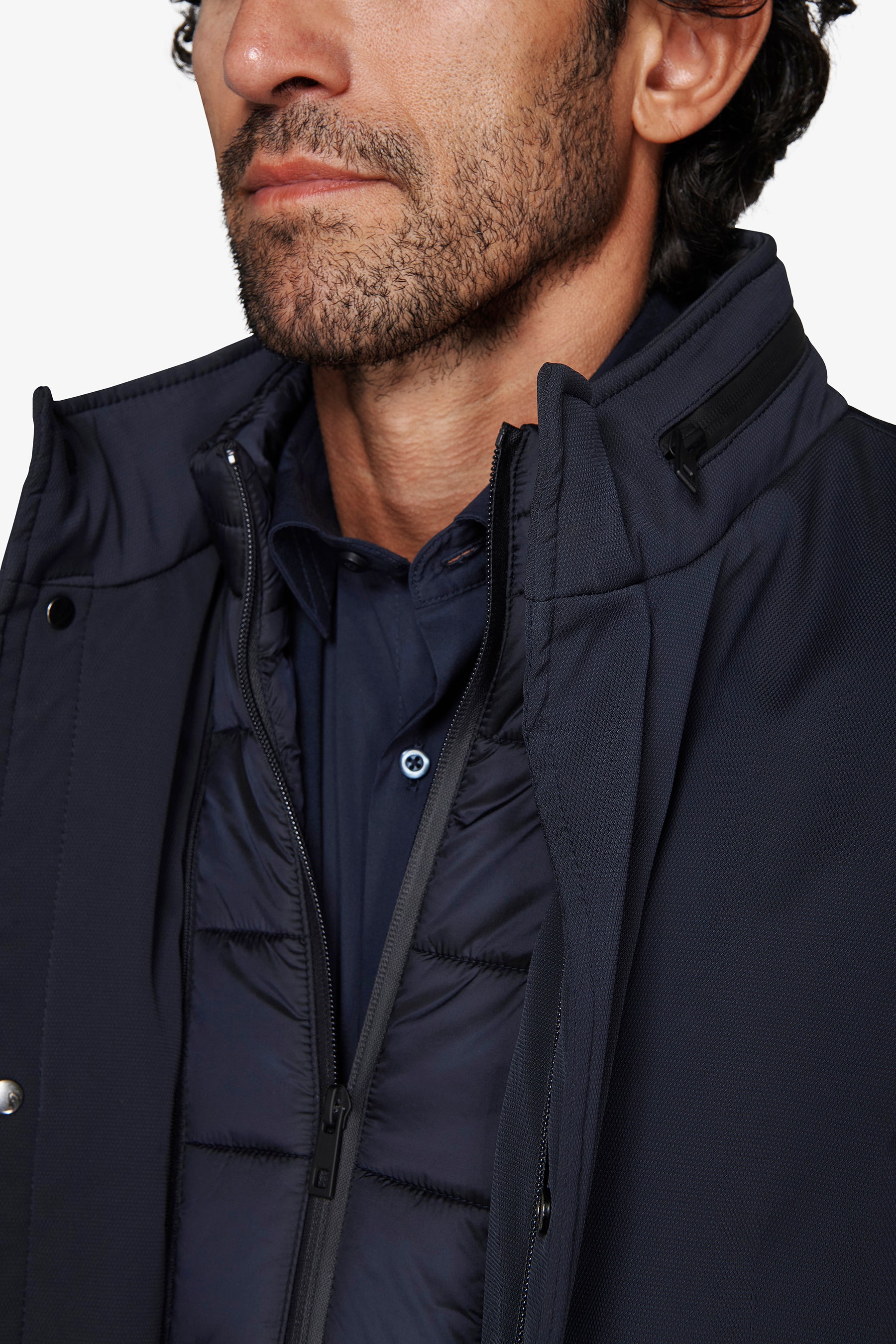 Field jacket tecnica blu